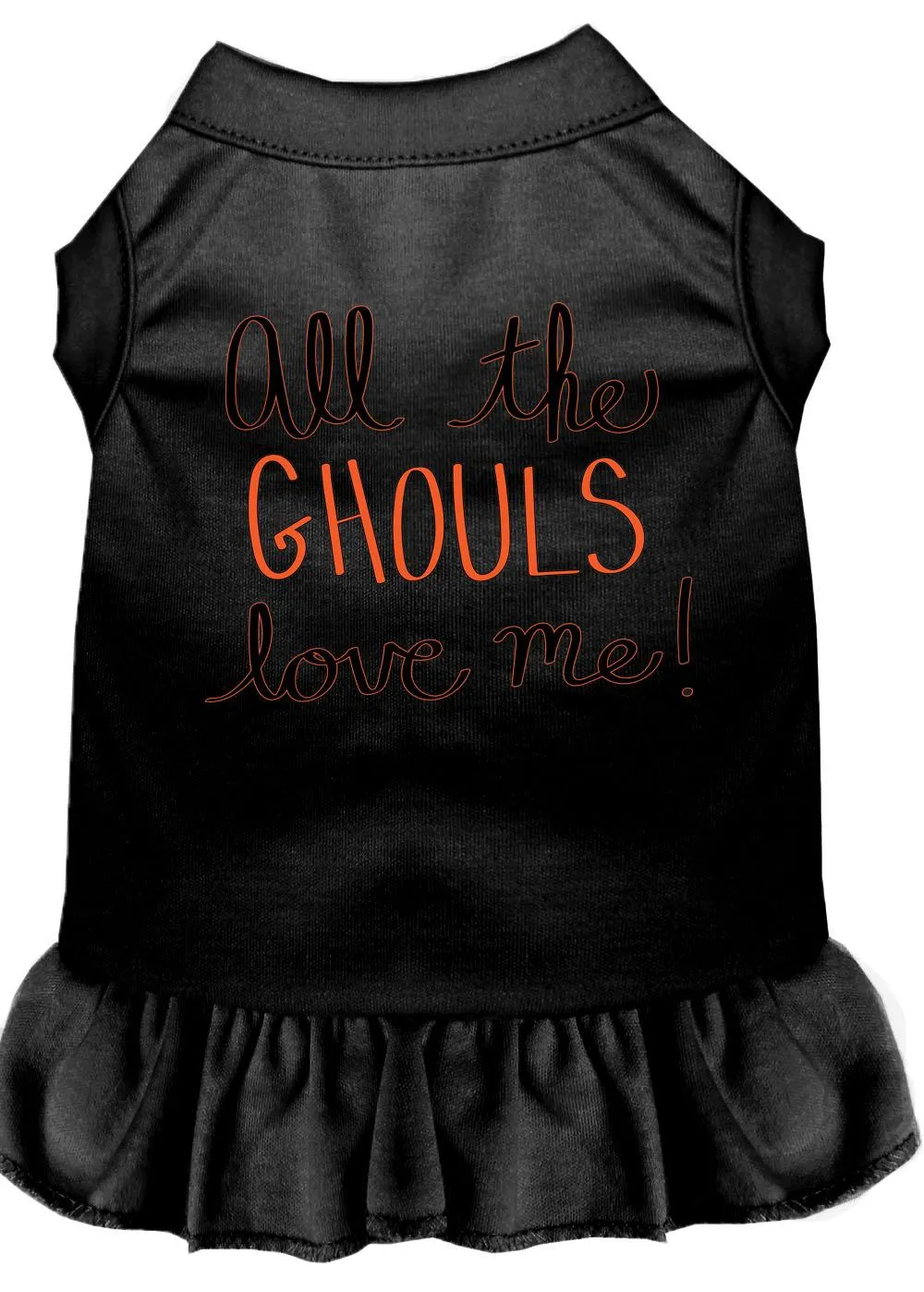 All The Ghouls Screen Print Dog Dress Black Xxl (18)