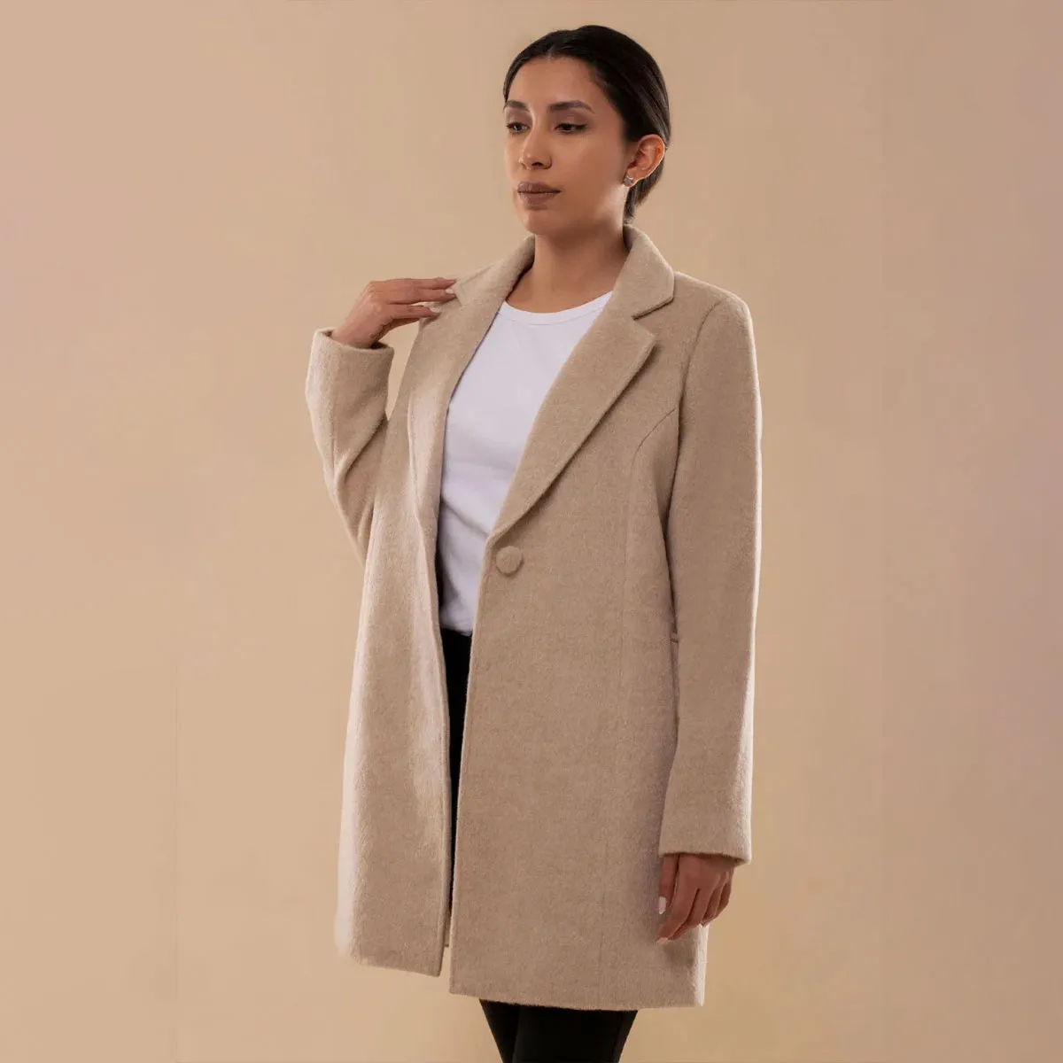 Amelia Llama Wool Coat