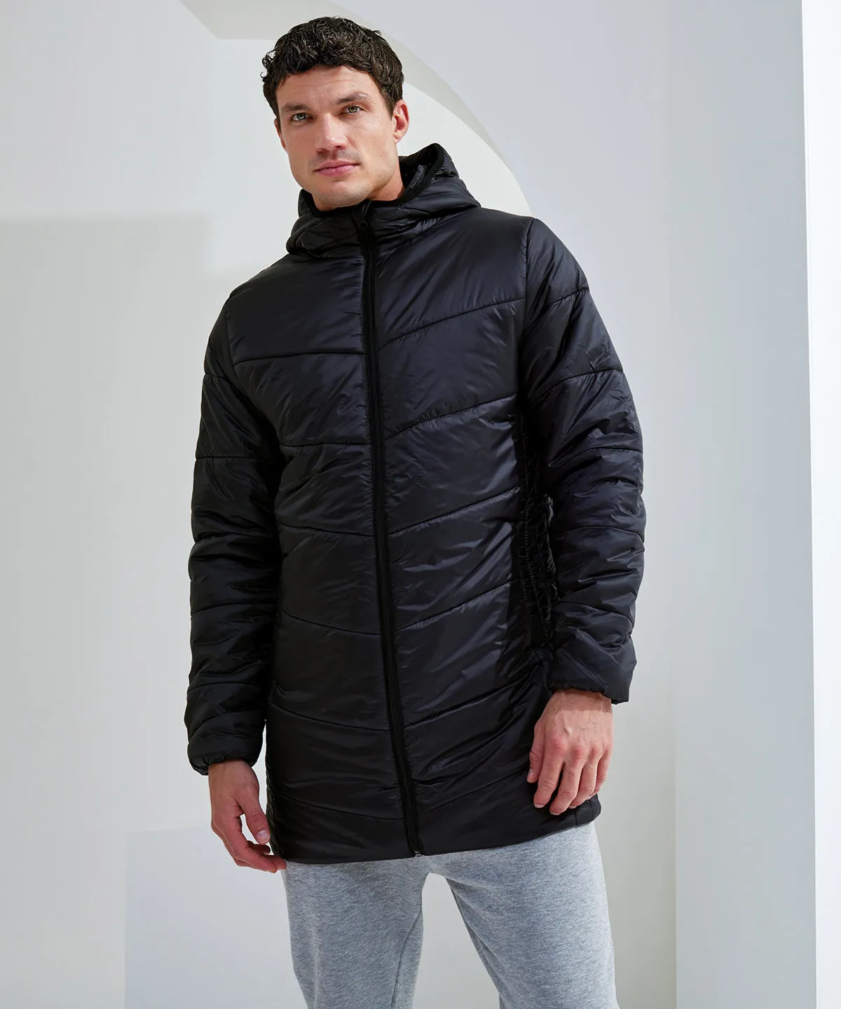 Black - Men's TriDri® microlight longline jacket