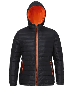 Black/Orange - Women's padded jacket