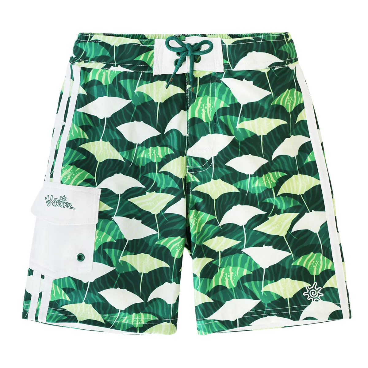 Boy's Racer Stripe Board Shorts