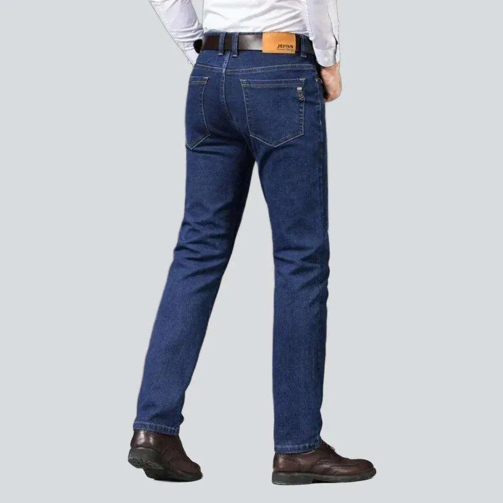 Business casual elastic men's jeans