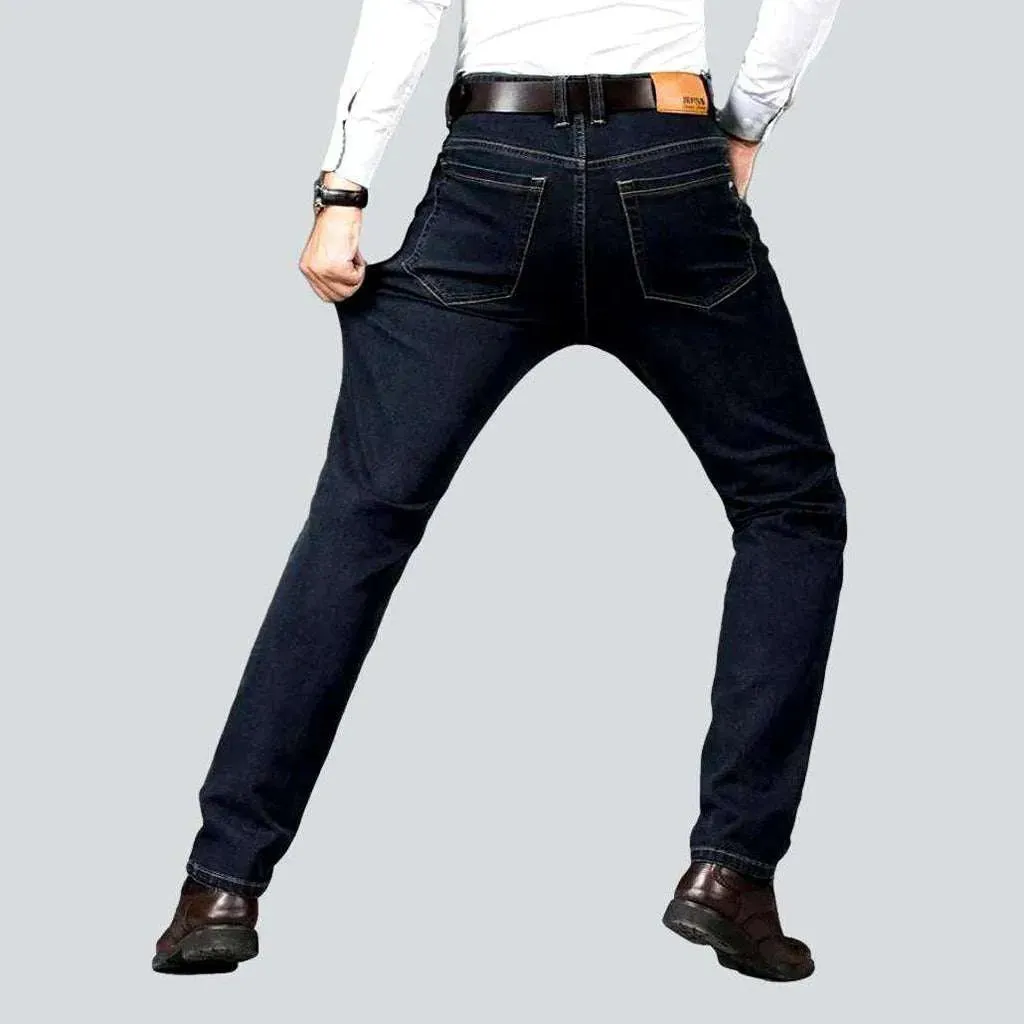 Business casual elastic men's jeans