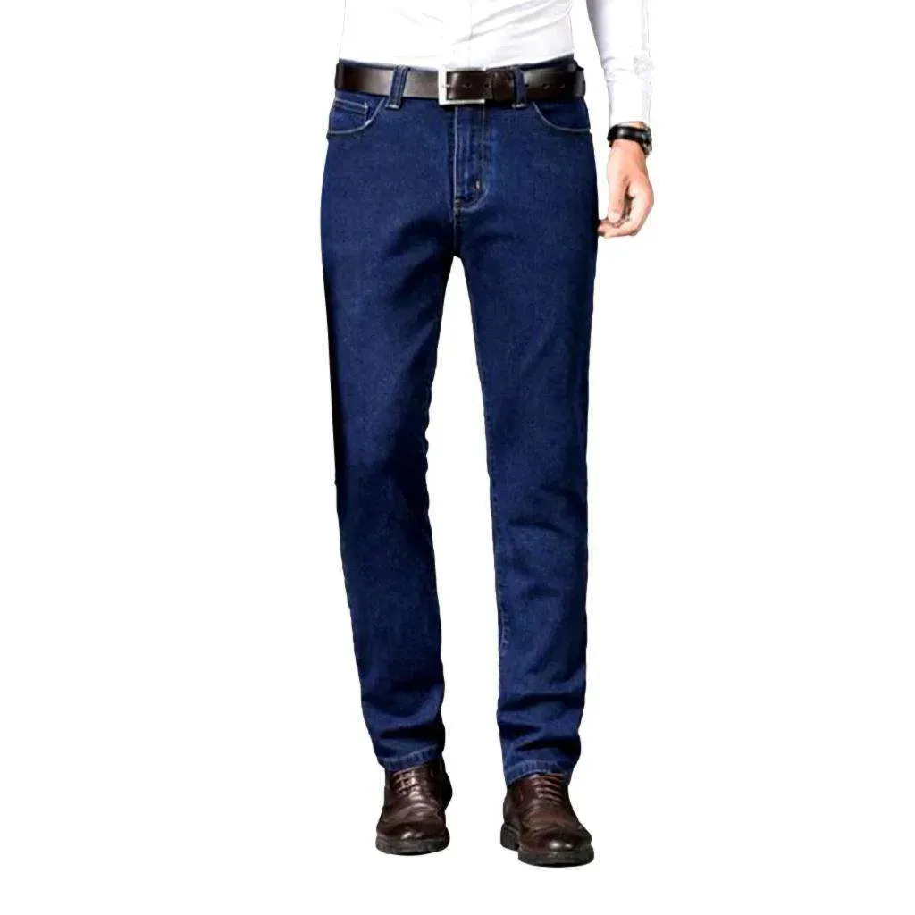 Business casual elastic men's jeans