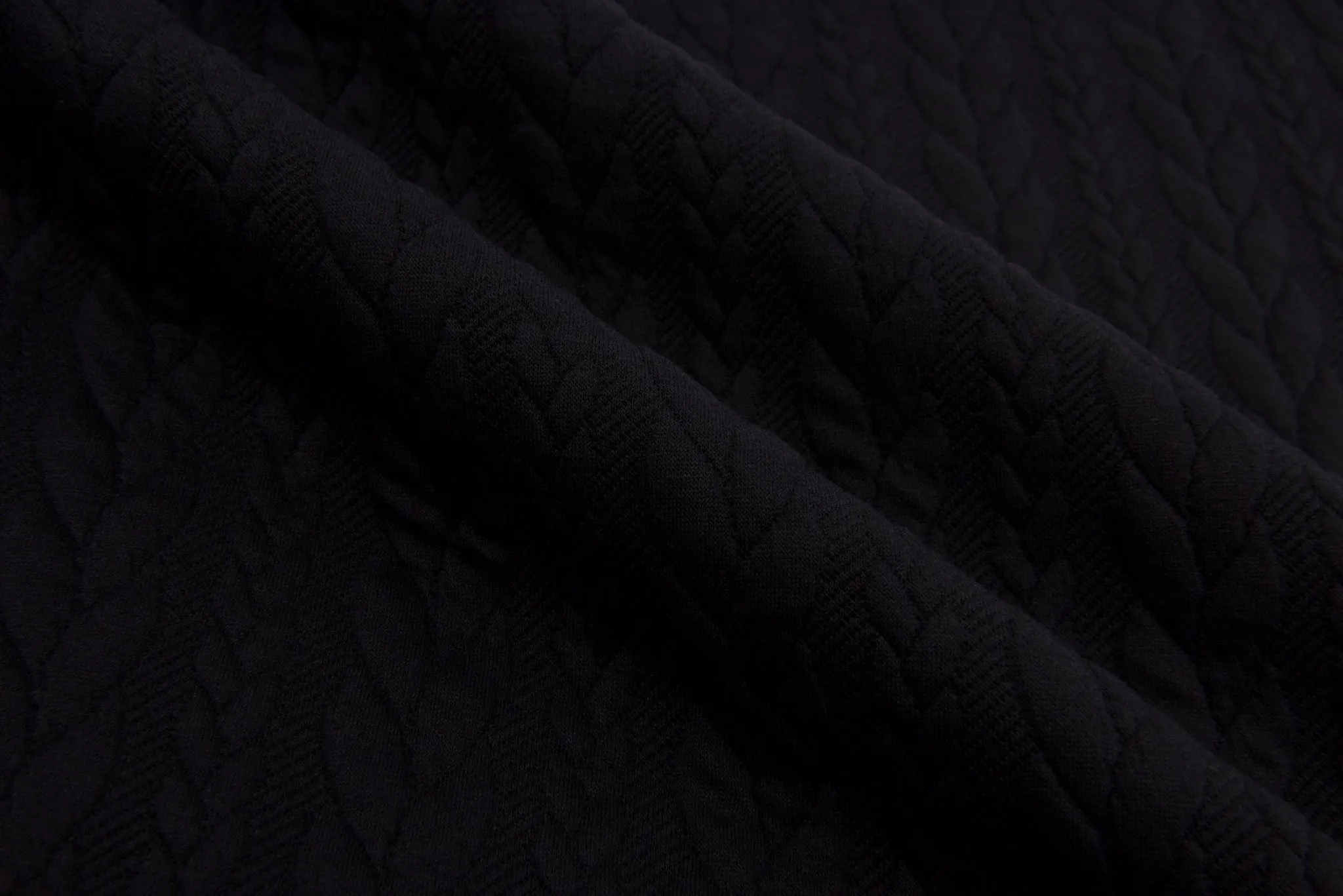 Cable Knit Jacquard Fabric / Quilted Knit Jacquard