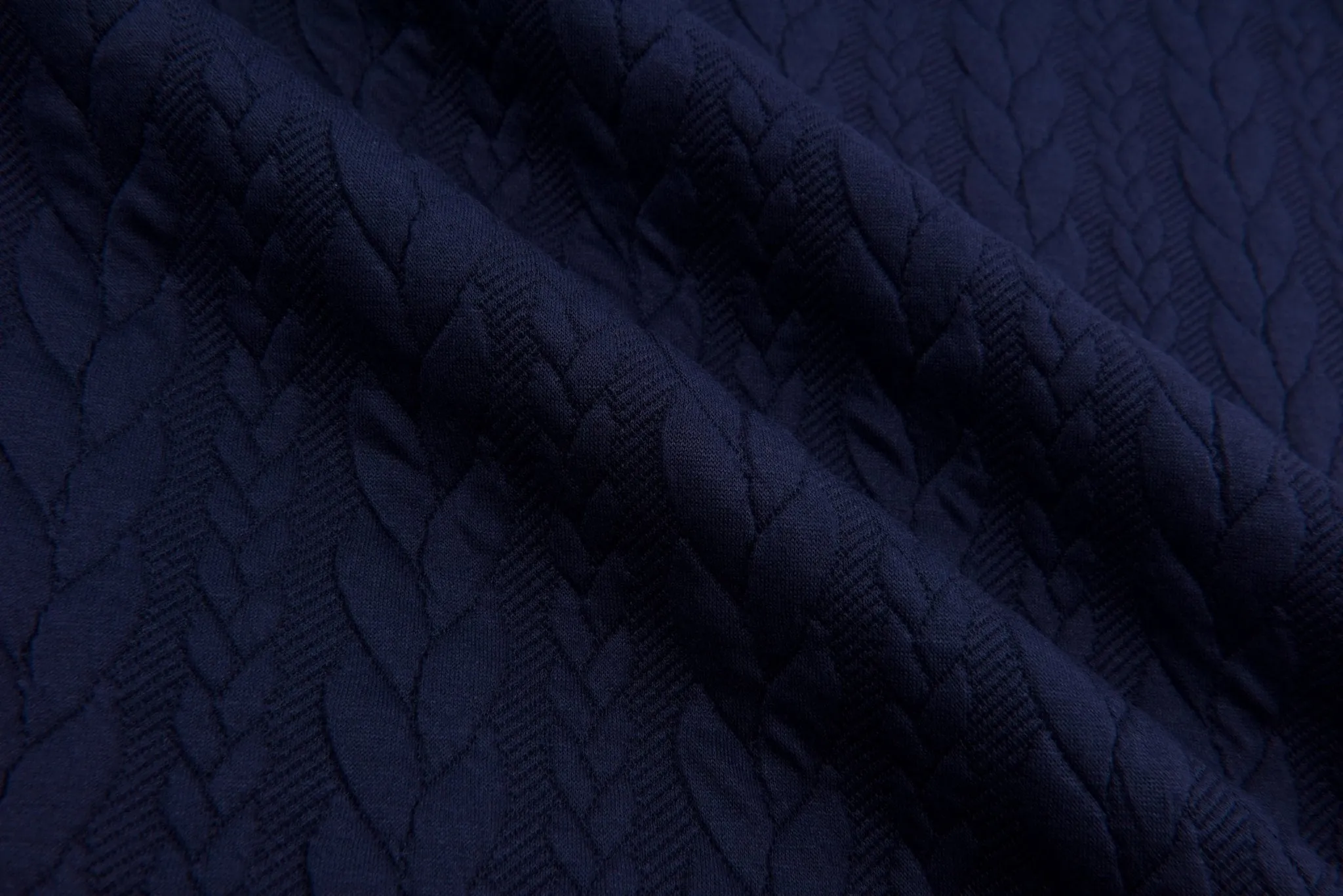 Cable Knit Jacquard Fabric / Quilted Knit Jacquard