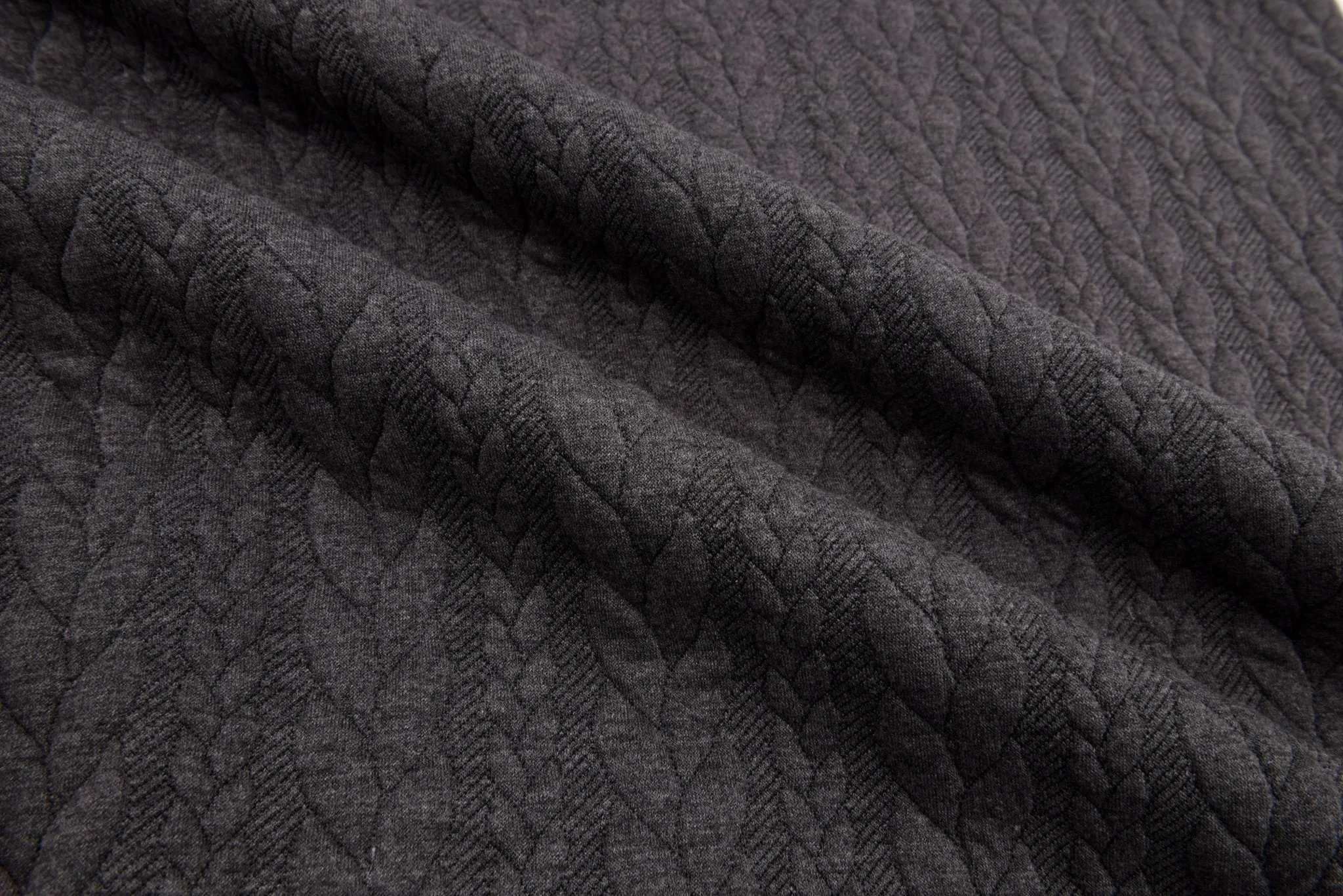 Cable Knit Jacquard Fabric / Quilted Knit Jacquard