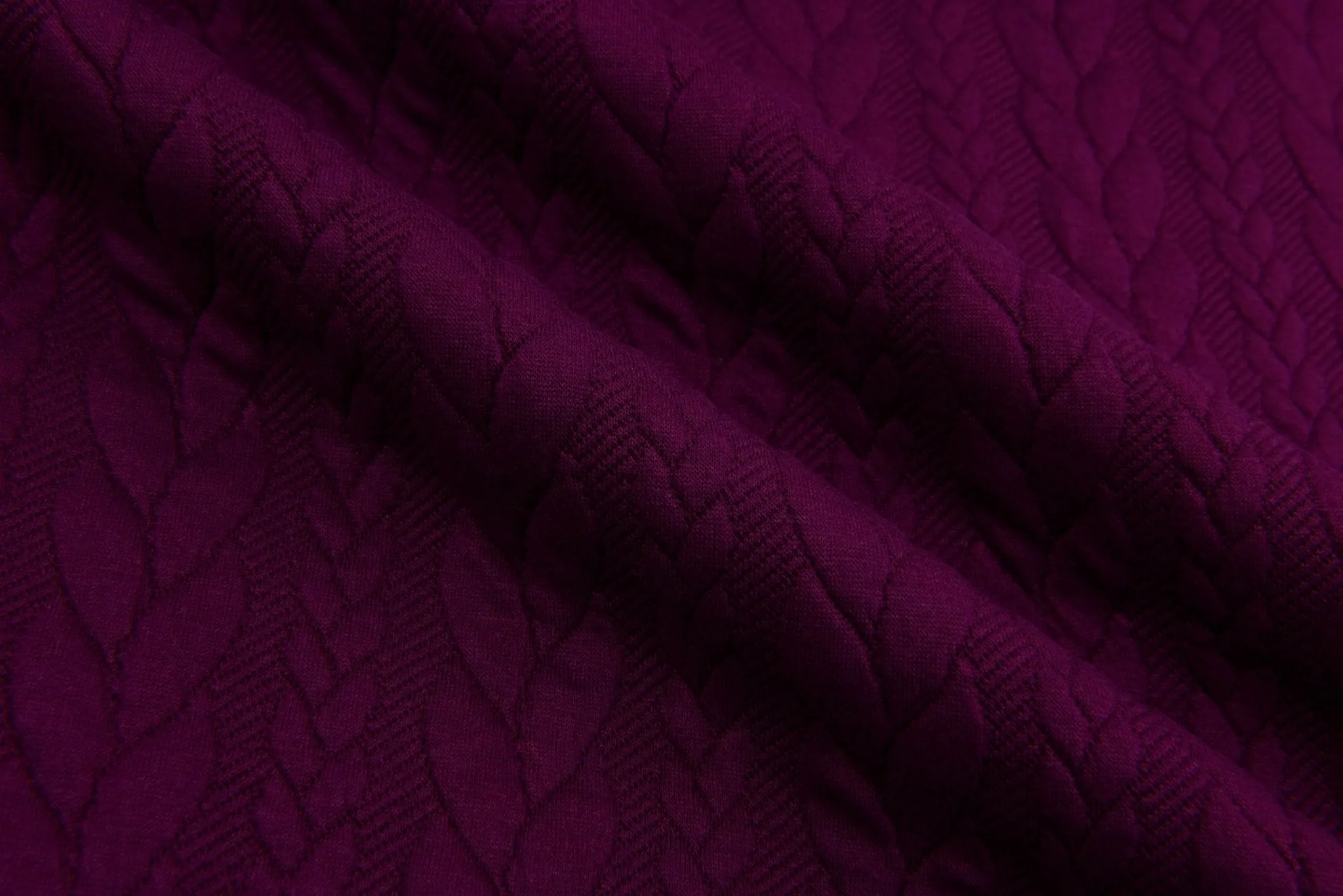 Cable Knit Jacquard Fabric / Quilted Knit Jacquard