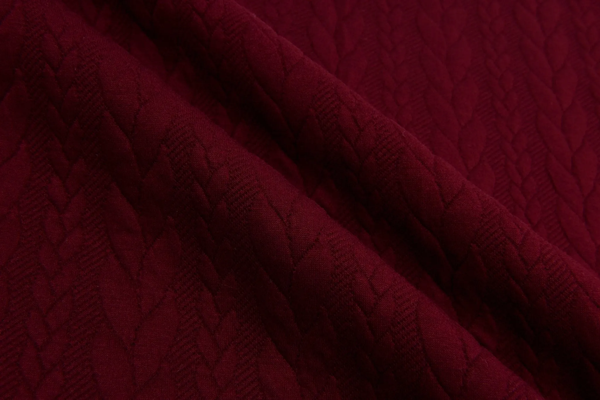 Cable Knit Jacquard Fabric / Quilted Knit Jacquard