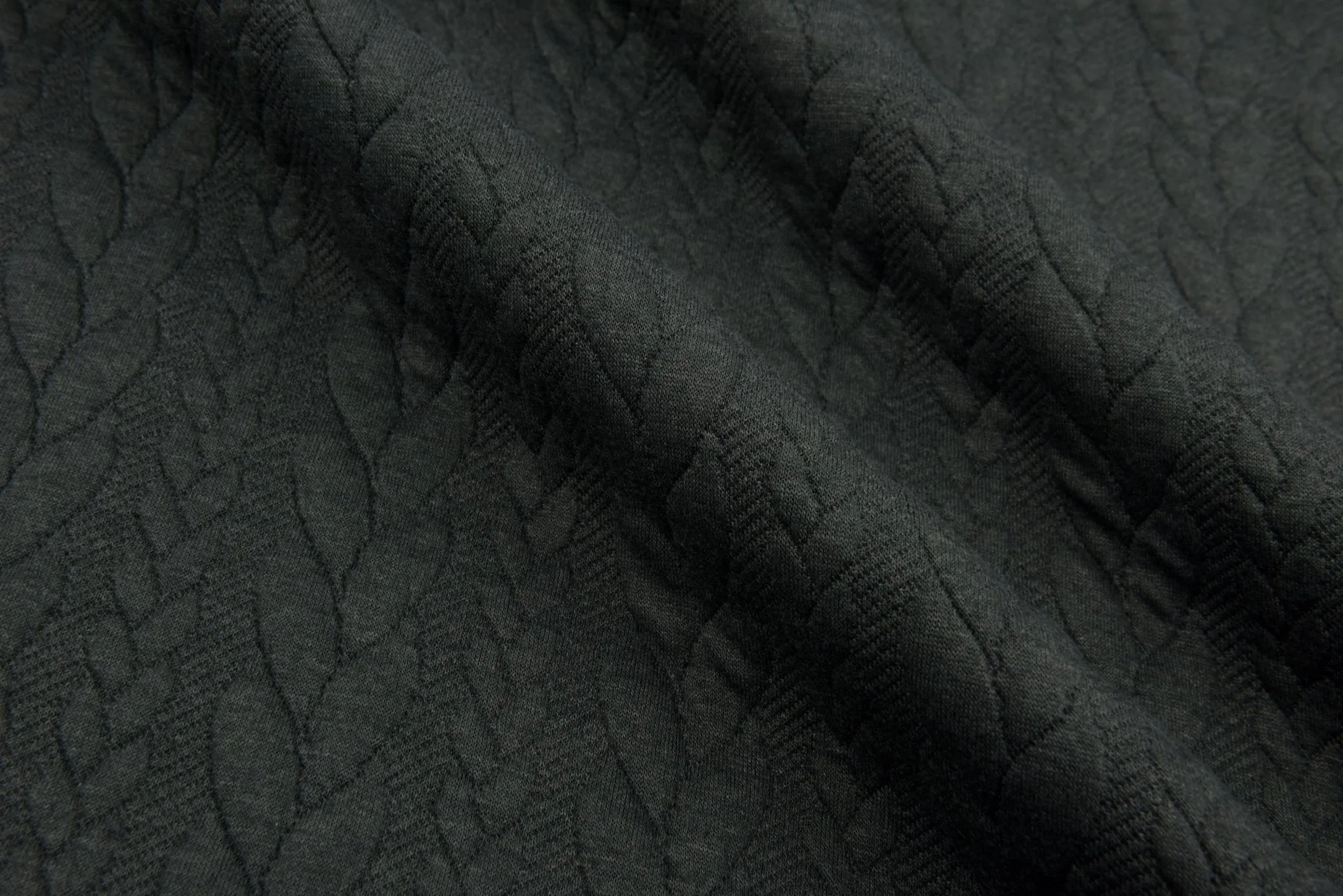 Cable Knit Jacquard Fabric / Quilted Knit Jacquard