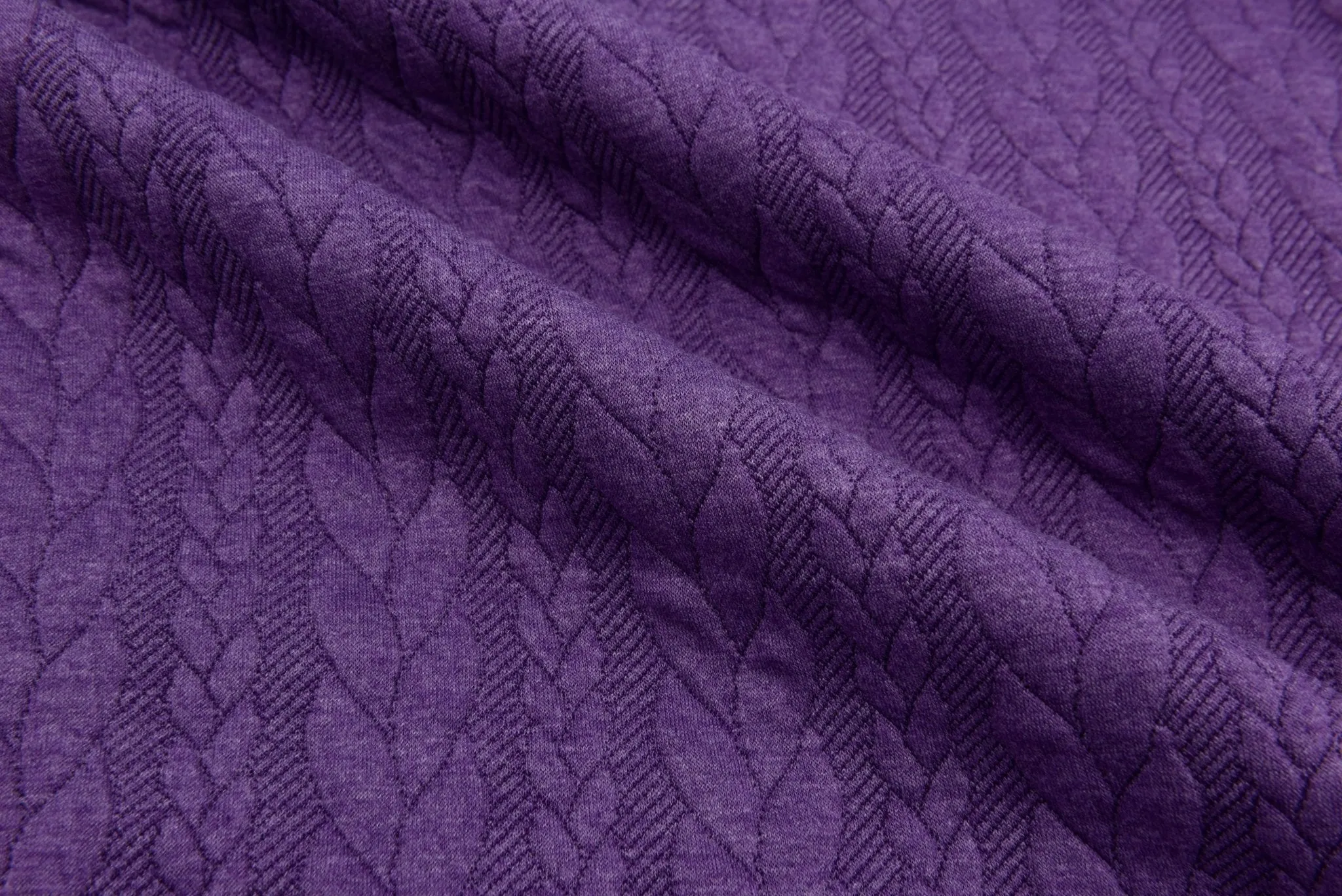 Cable Knit Jacquard Fabric / Quilted Knit Jacquard