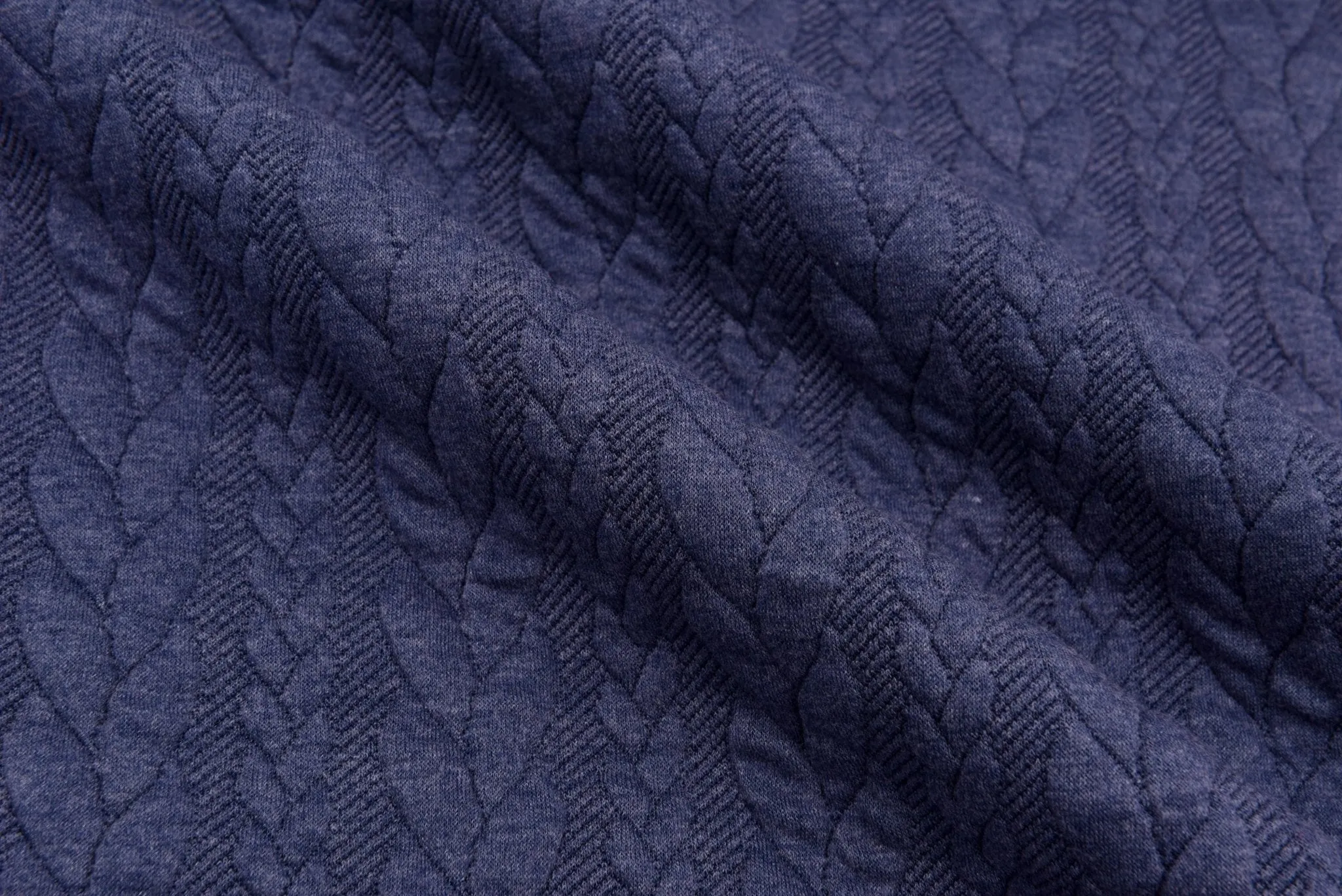 Cable Knit Jacquard Fabric / Quilted Knit Jacquard