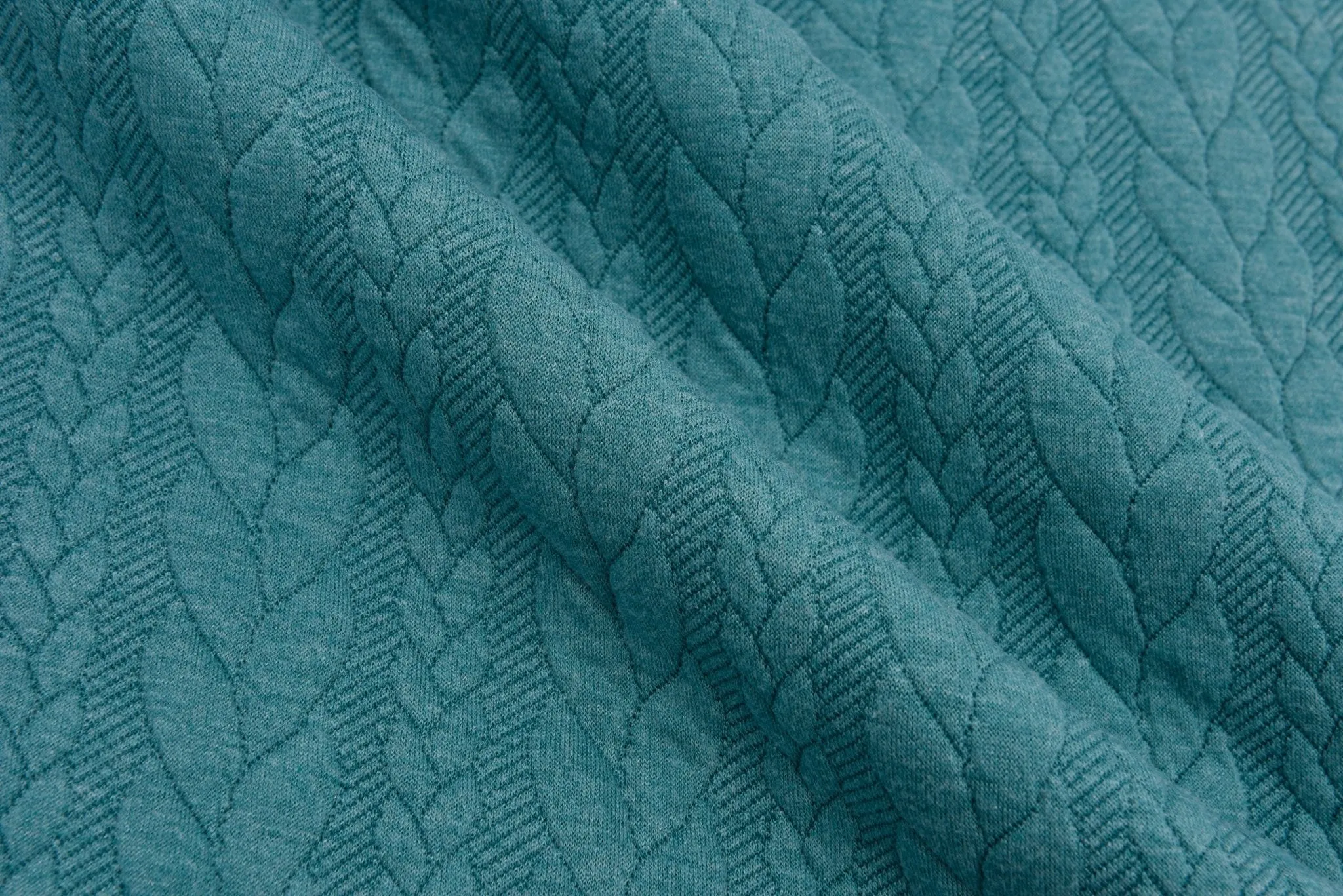 Cable Knit Jacquard Fabric / Quilted Knit Jacquard