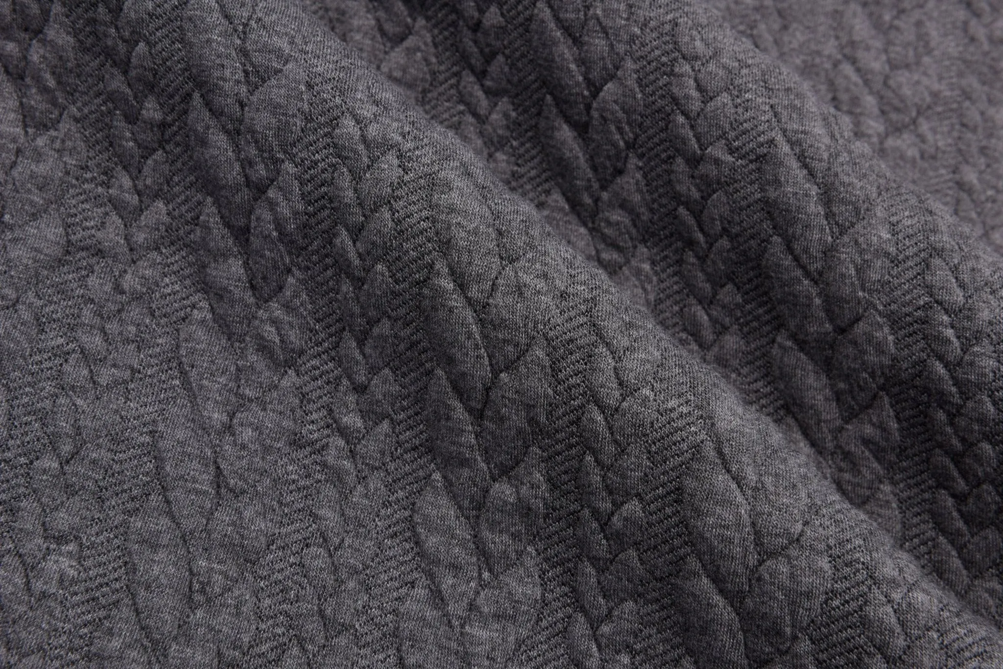 Cable Knit Jacquard Fabric / Quilted Knit Jacquard