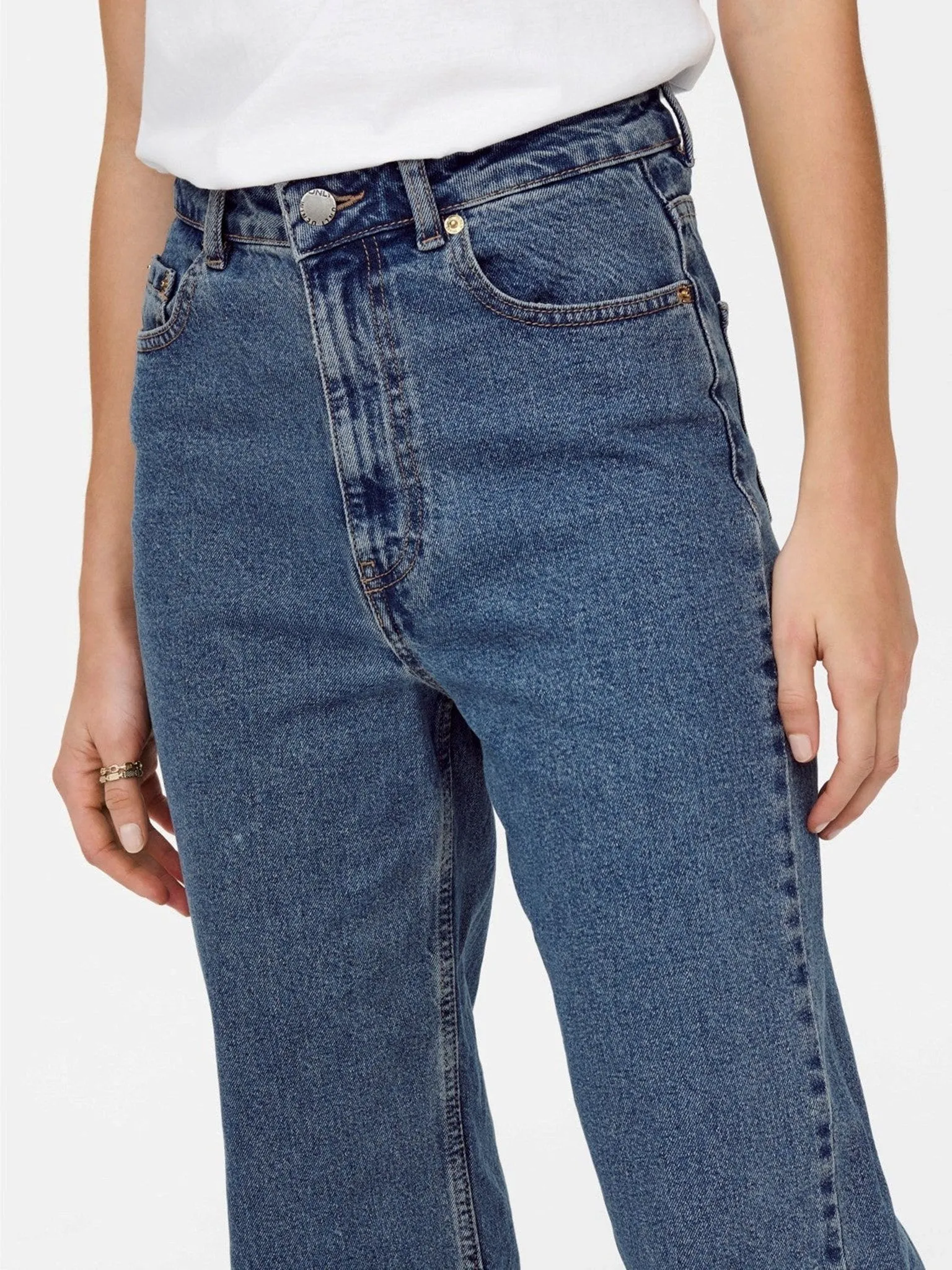 Camille Wide Leg Jeans - Blue Denim