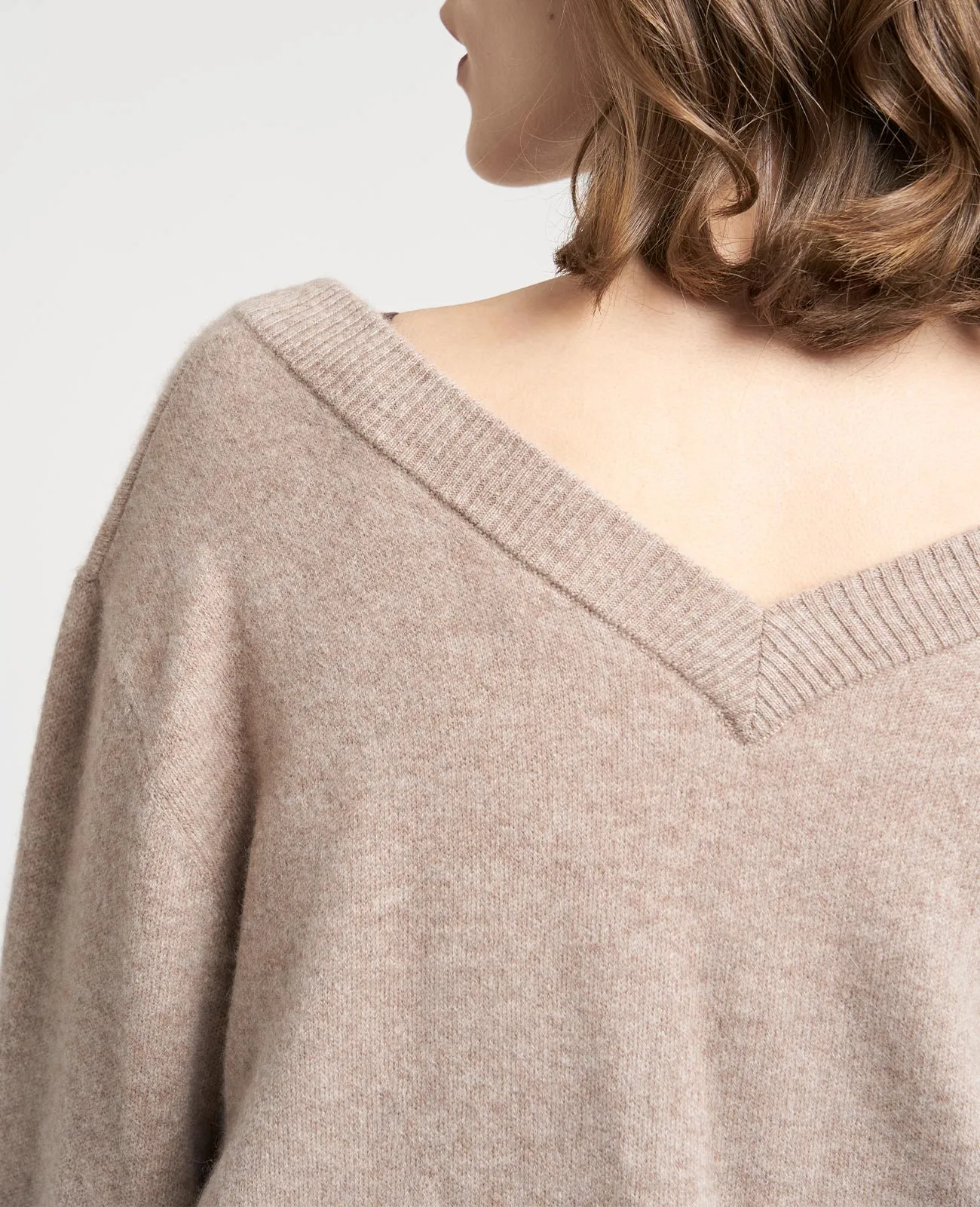 Cashmere Double V-Neck Sweater