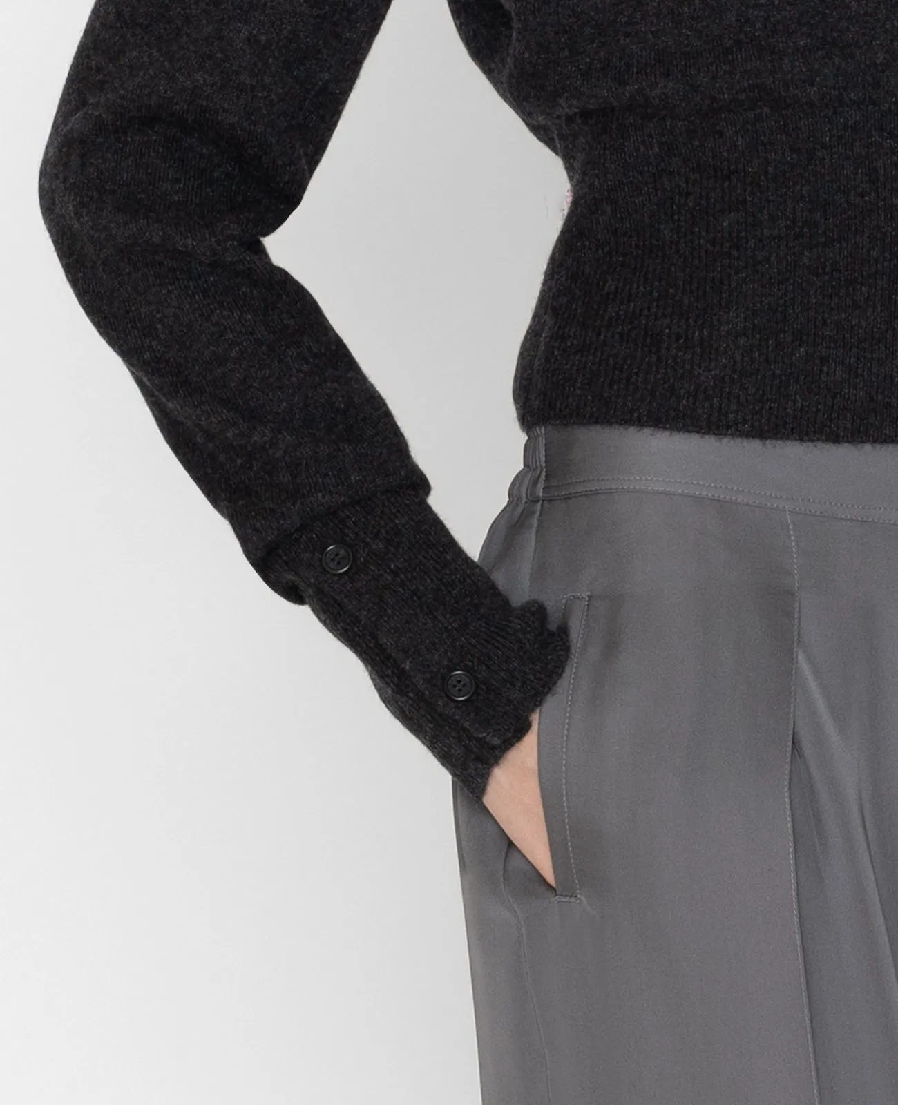 Cashmere V-Neck Cropped Cardigan