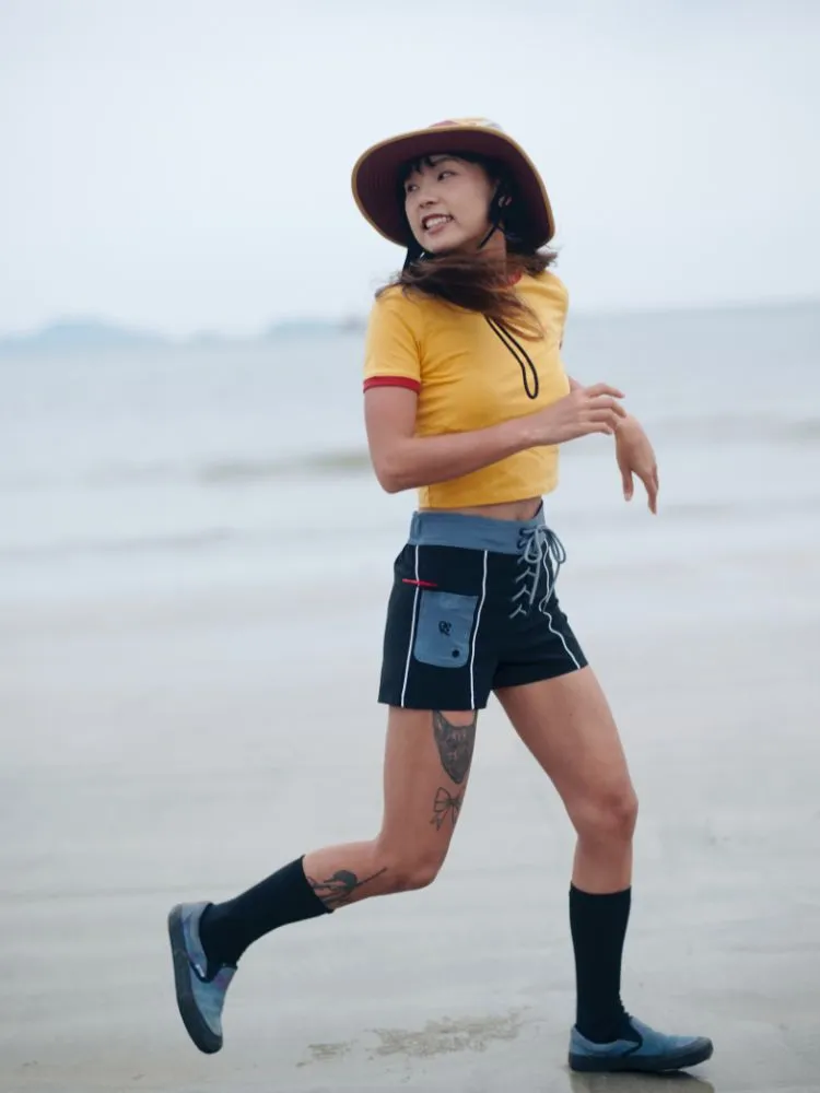 CHILLHANG Retro Colorblock Surf Shorts - Women's