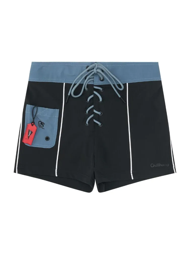 CHILLHANG Retro Colorblock Surf Shorts - Women's