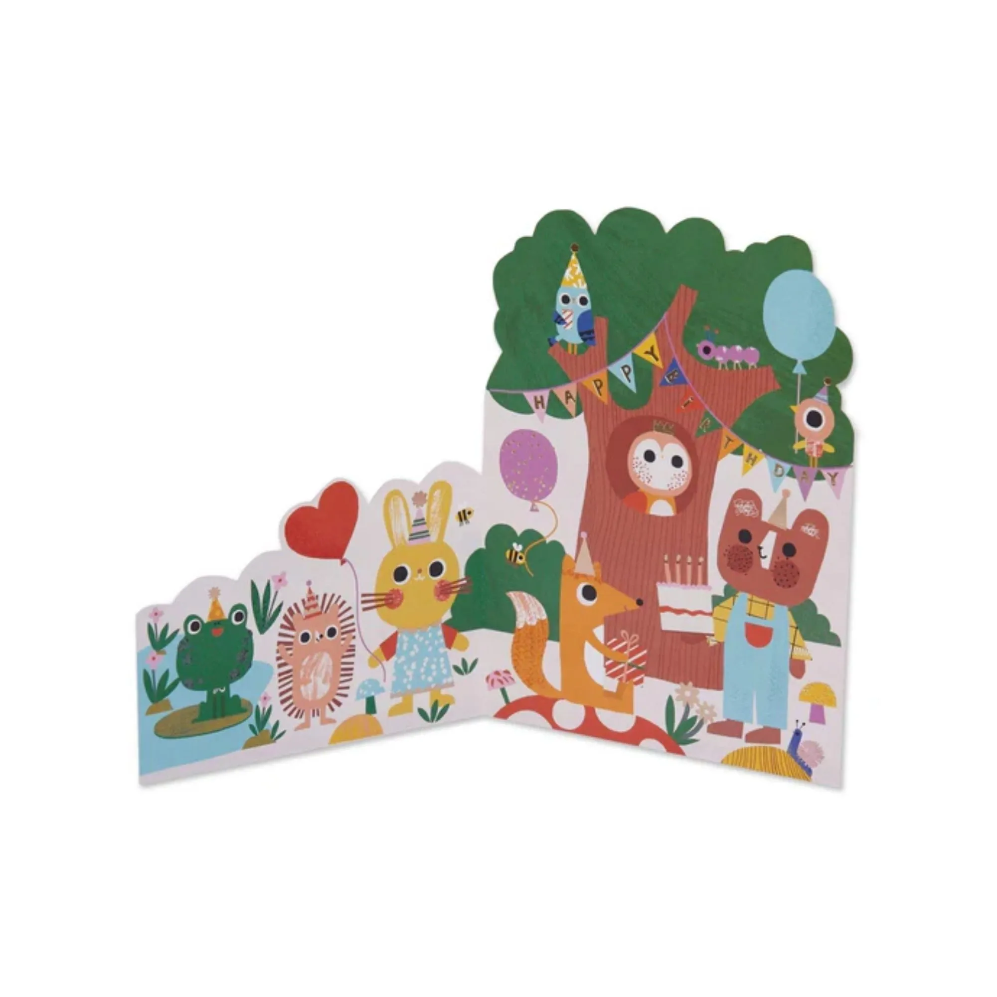 Forest Friends Children's Fold Out Birthday Card