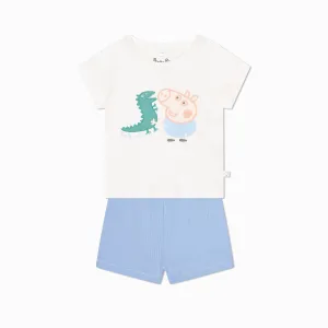 George Pig Tee & Ribbed Shorts Outfit