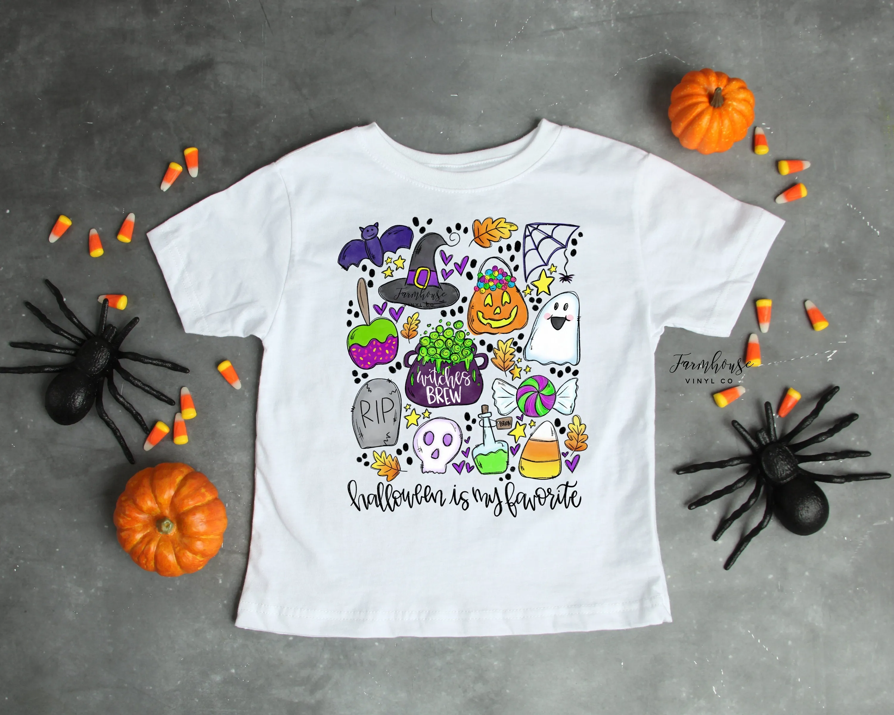 Halloween Cat Ghost Kids Shirt