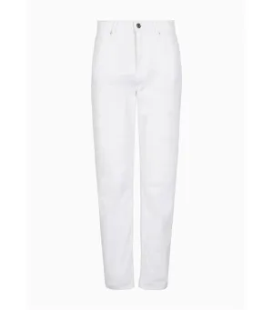 J06 Boyfriend Fit White Denim Jeans