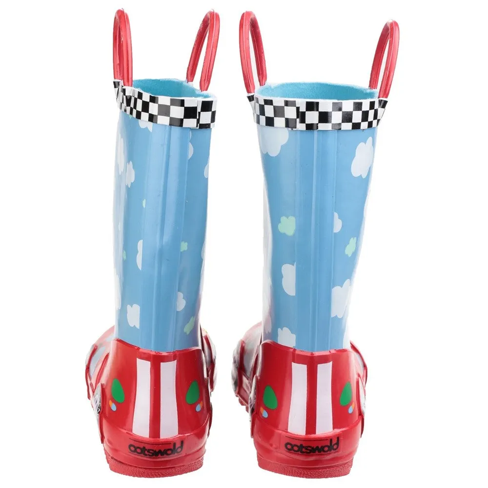 Kids Puddle Waterproof Pull On Boots Racer