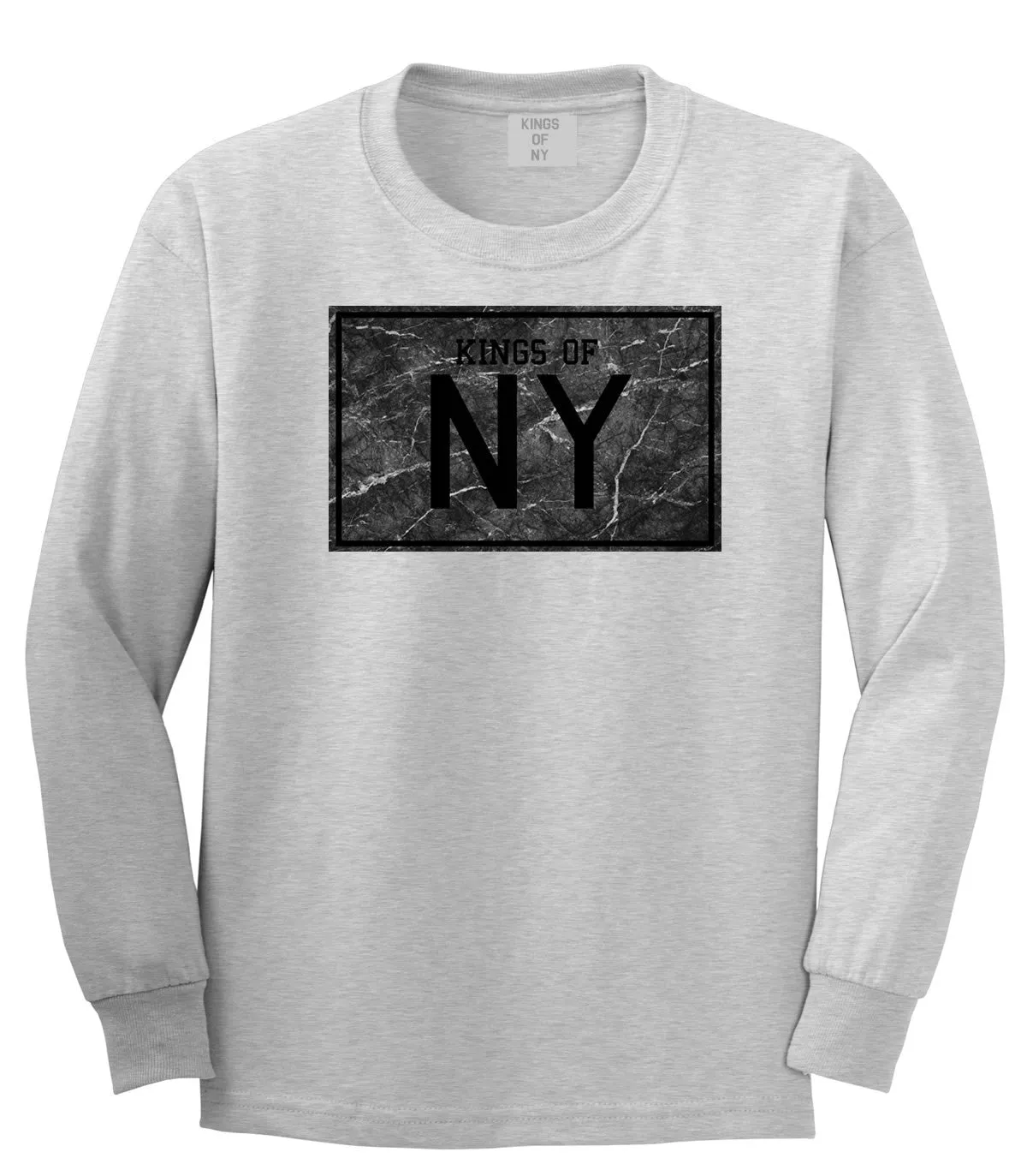 Kings Of NY Granite Print Long Sleeve T-Shirt