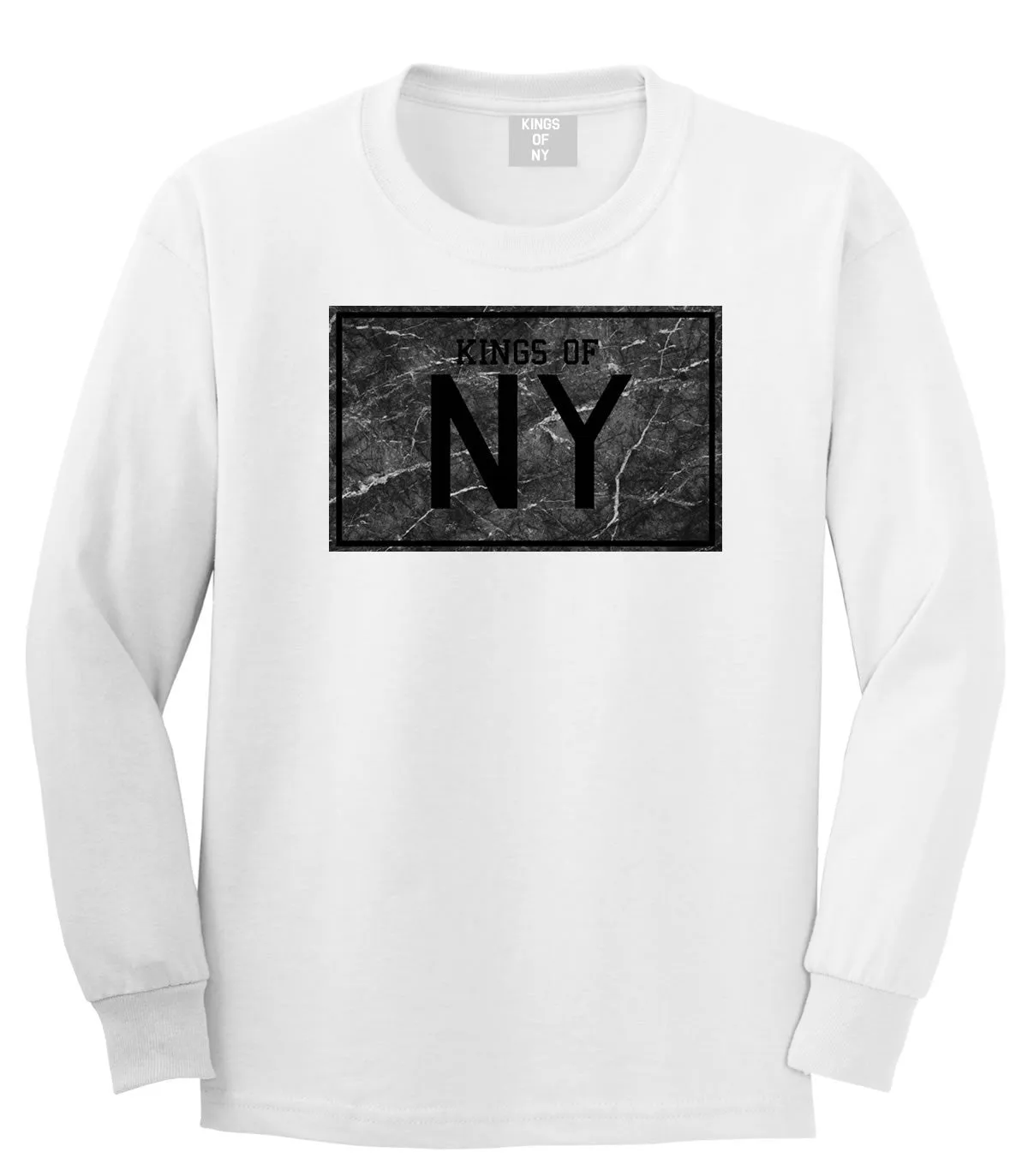 Kings Of NY Granite Print Long Sleeve T-Shirt