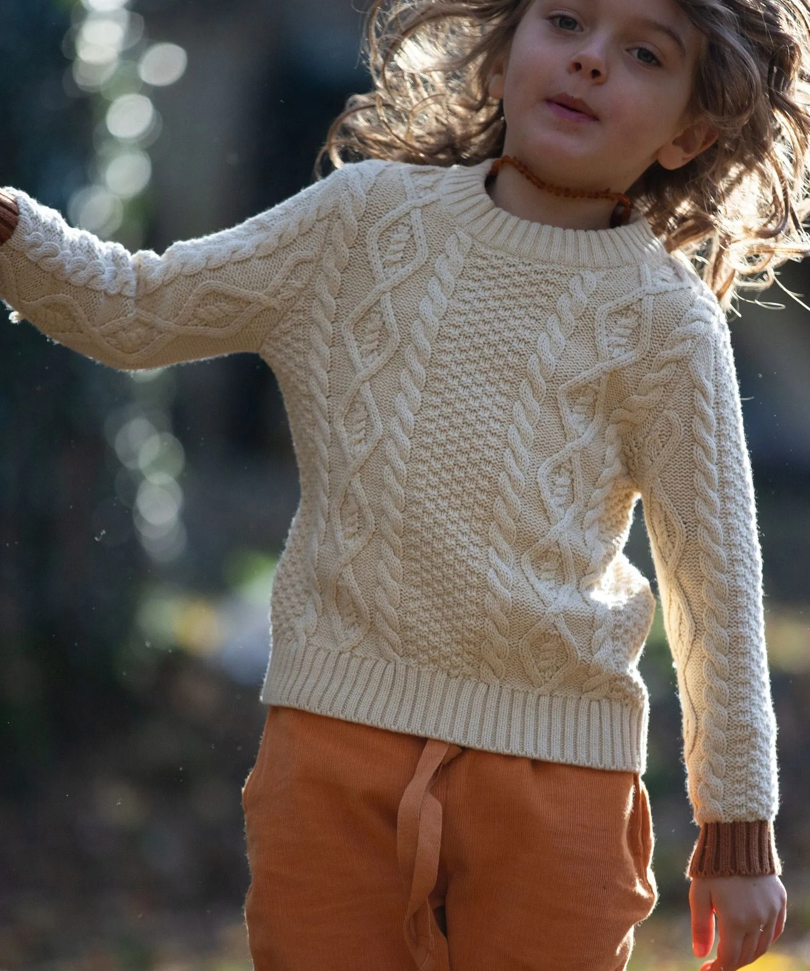 LGR From One To Another Oatmeal Aran Knitted Jumper