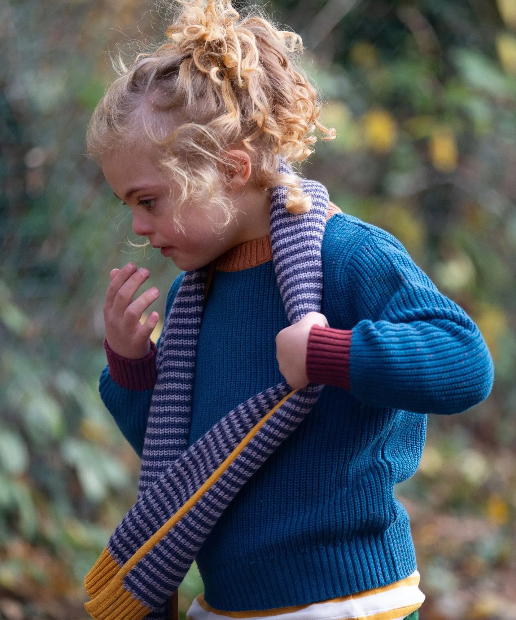 LGR From One To Another Teal Knitted Jumper