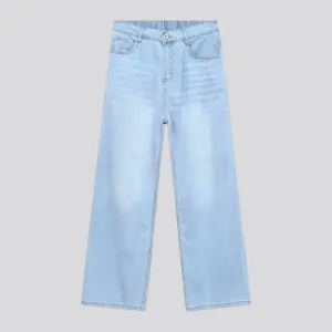 Light wash baggy fit men's jeans