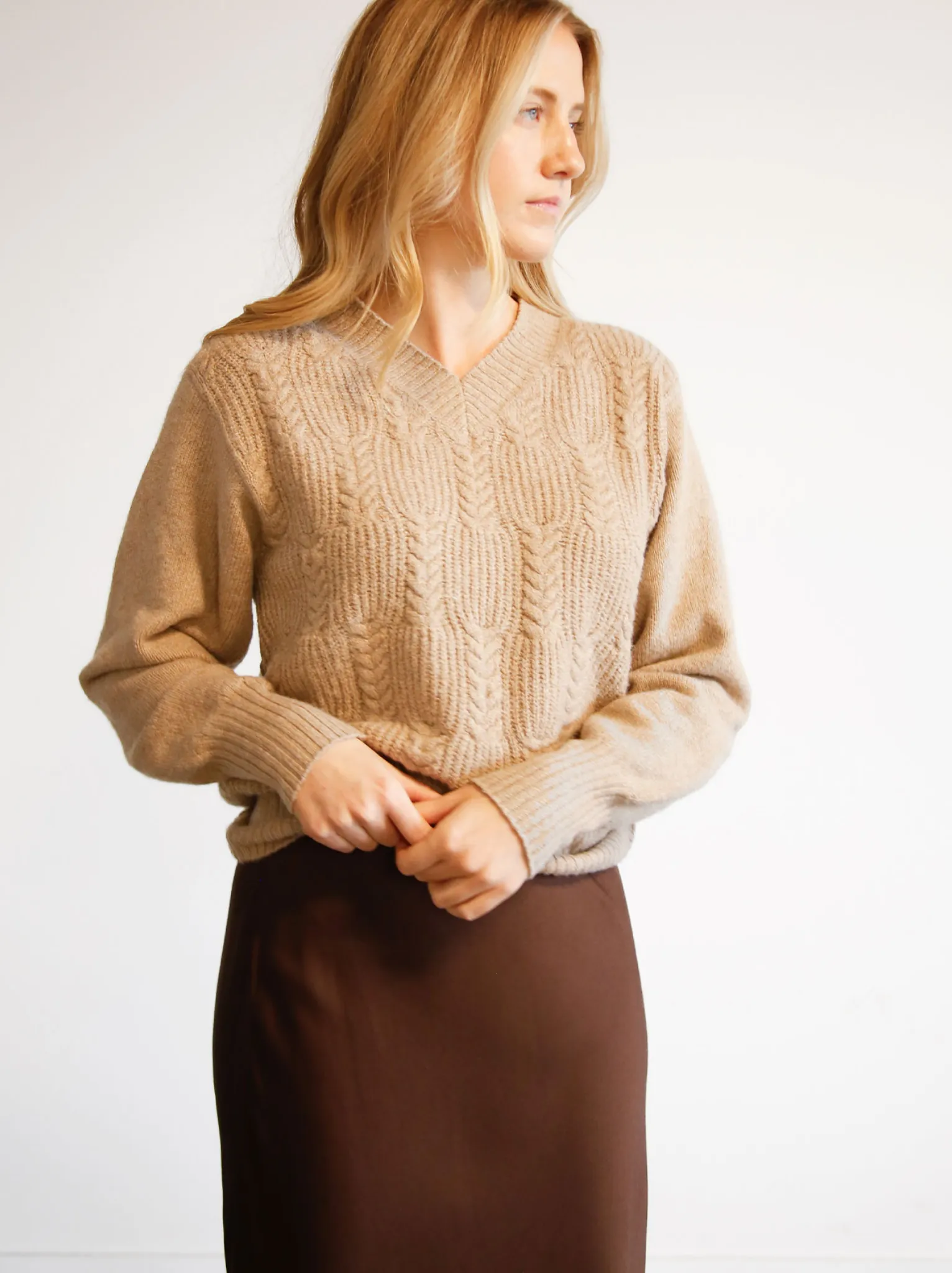 Lindsey Cable Pullover Sweater