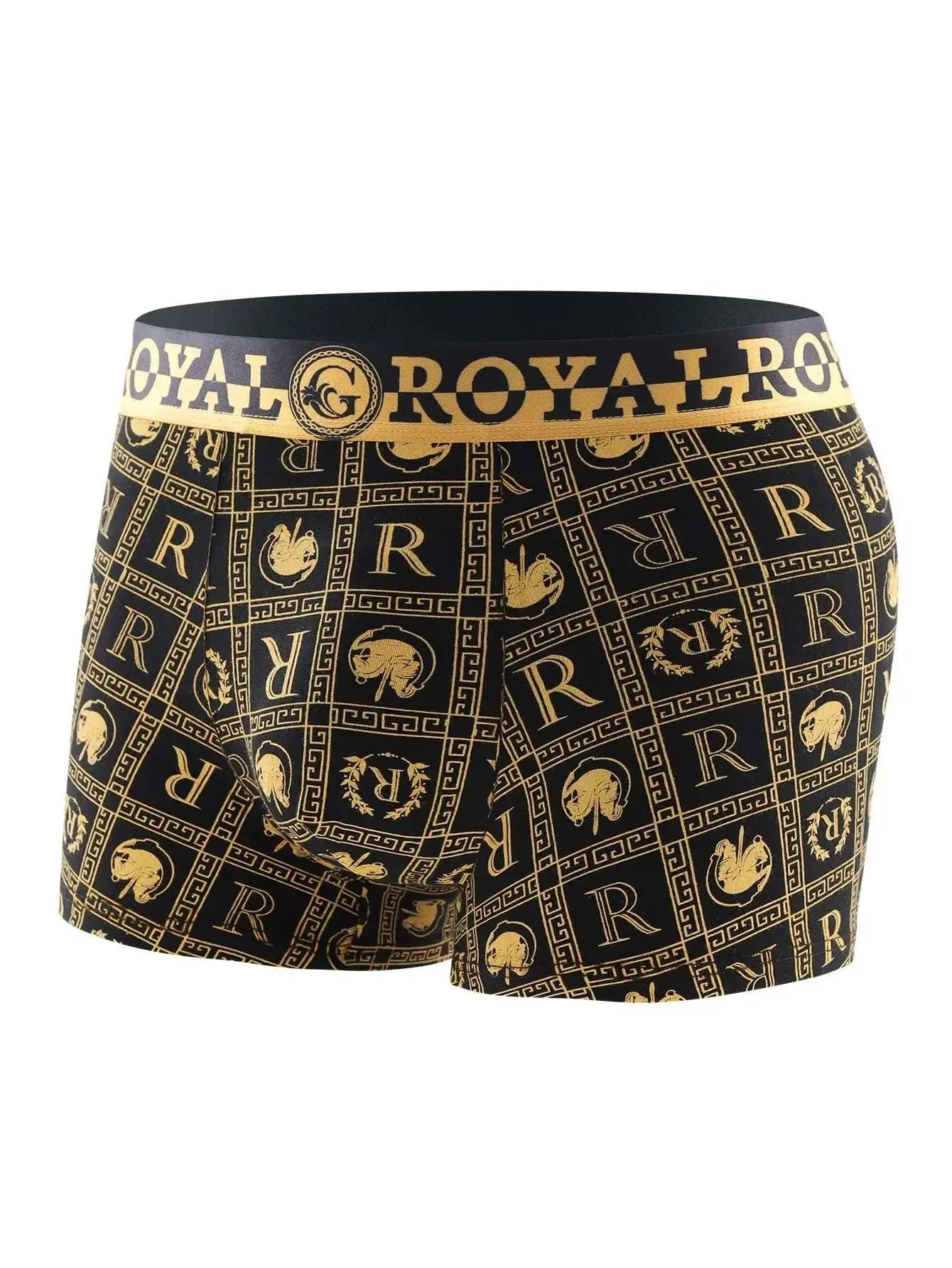 Men's Black & Gold Boxers