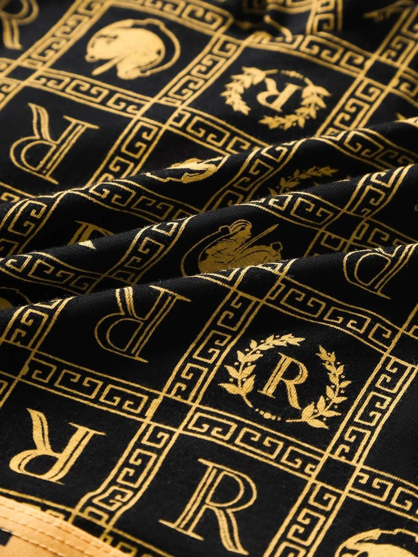 Men's Black & Gold Boxers