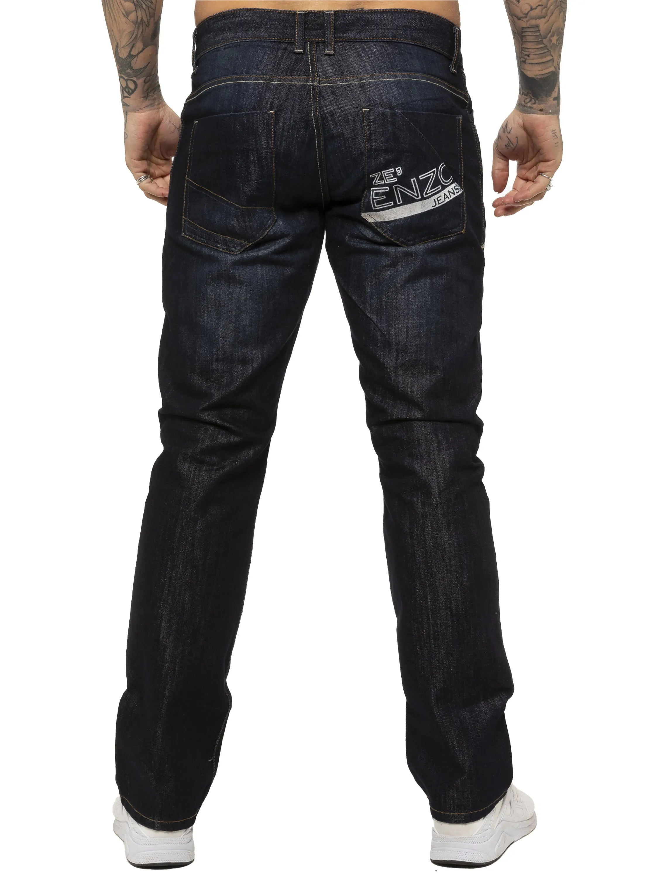 Mens Designer Straight Leg Regular Fit Denim | Enzo Designer Menswear