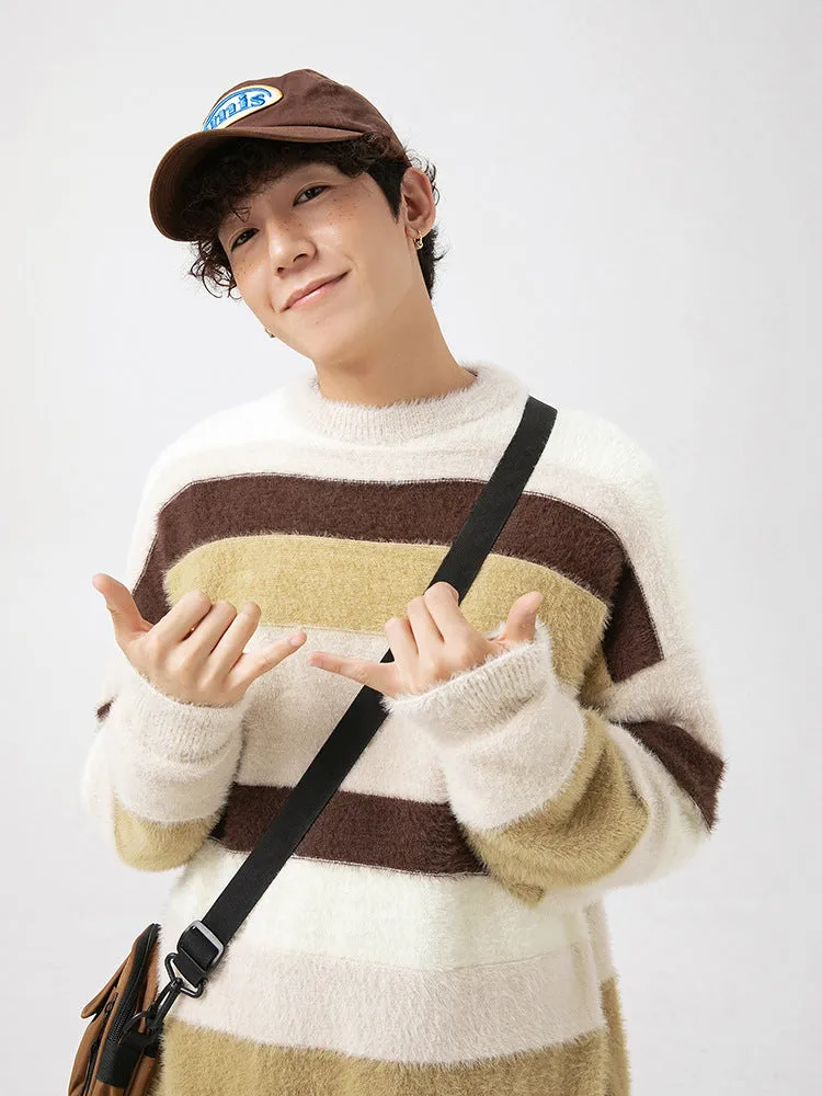 Men'S Knit Stripes Sweaters