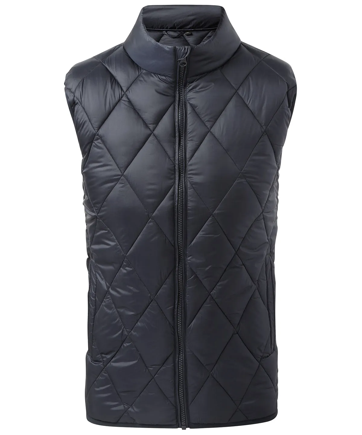 Navy - Diamond pane padded gilet