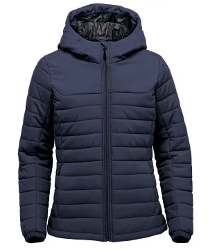 Navy - Women’s Nautilus quilted hooded jacket