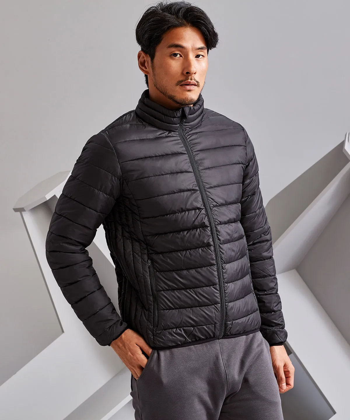 Navy/Light Grey - Traverse padded jacket