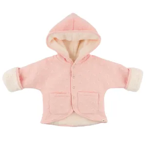 oh baby! Winter Snowdrift Hoodie Jacket with Cream Lining - Pucker Heart - Pale Pink