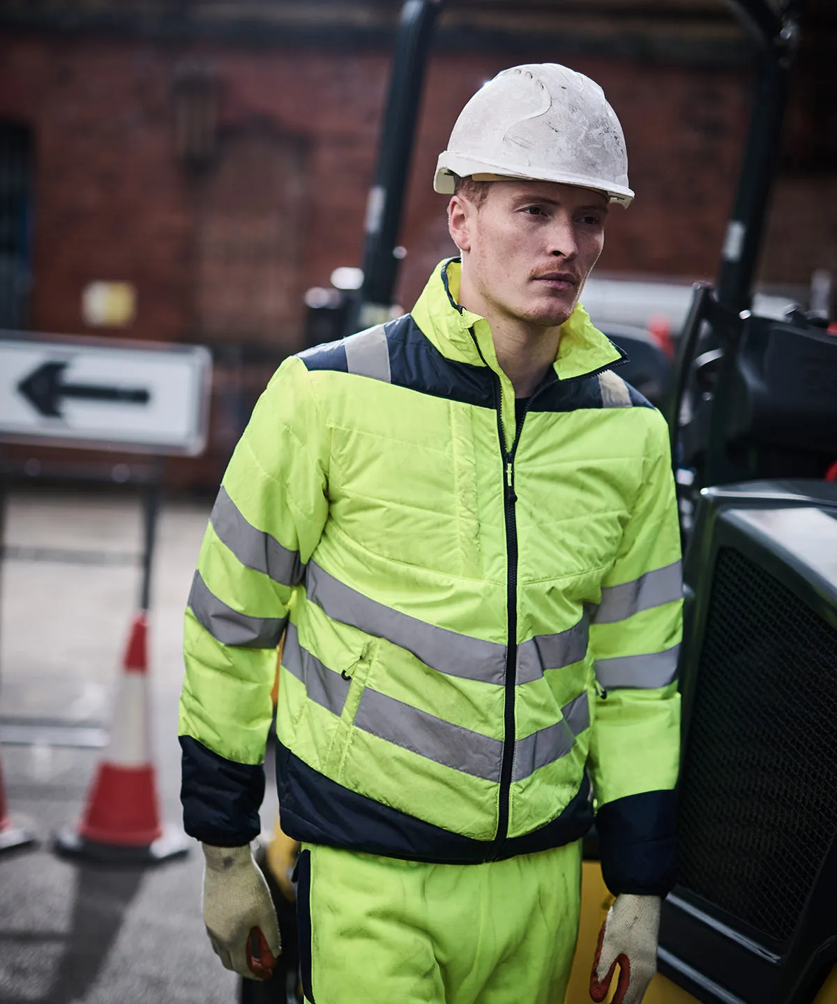 Orange/Navy - Pro hi-vis thermal jacket