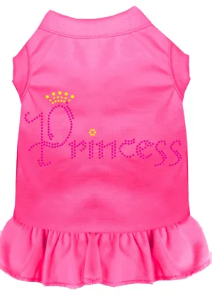 Princess Rhinestone Dress Bright Pink Med (12)