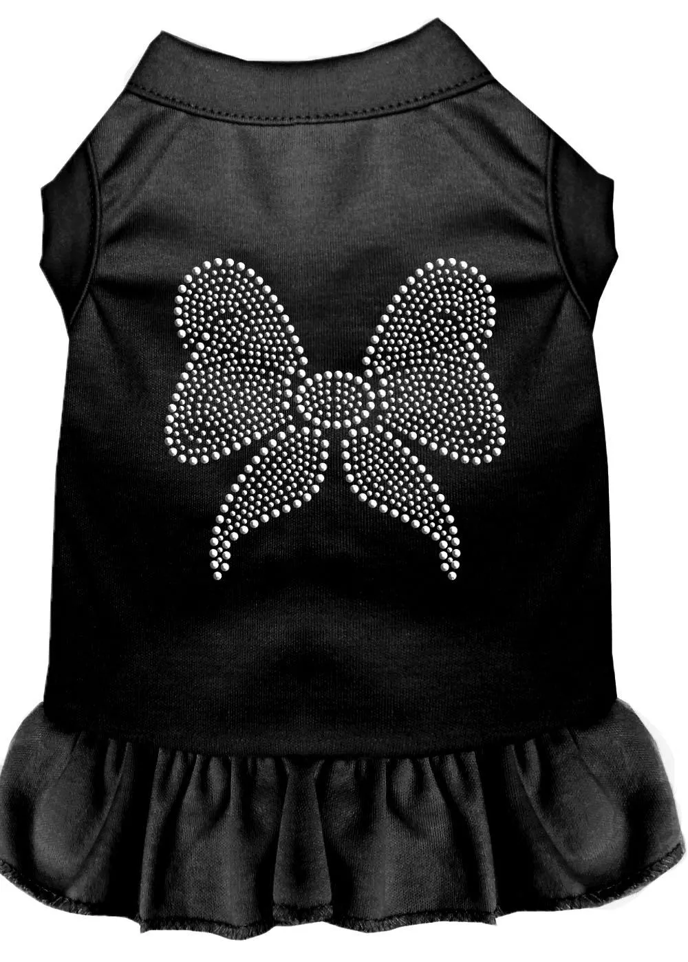 Rhinestone Bow Dress Black Xs (8)