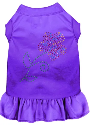 Rhinestone Multi Flower Dress Purple Xs (8)