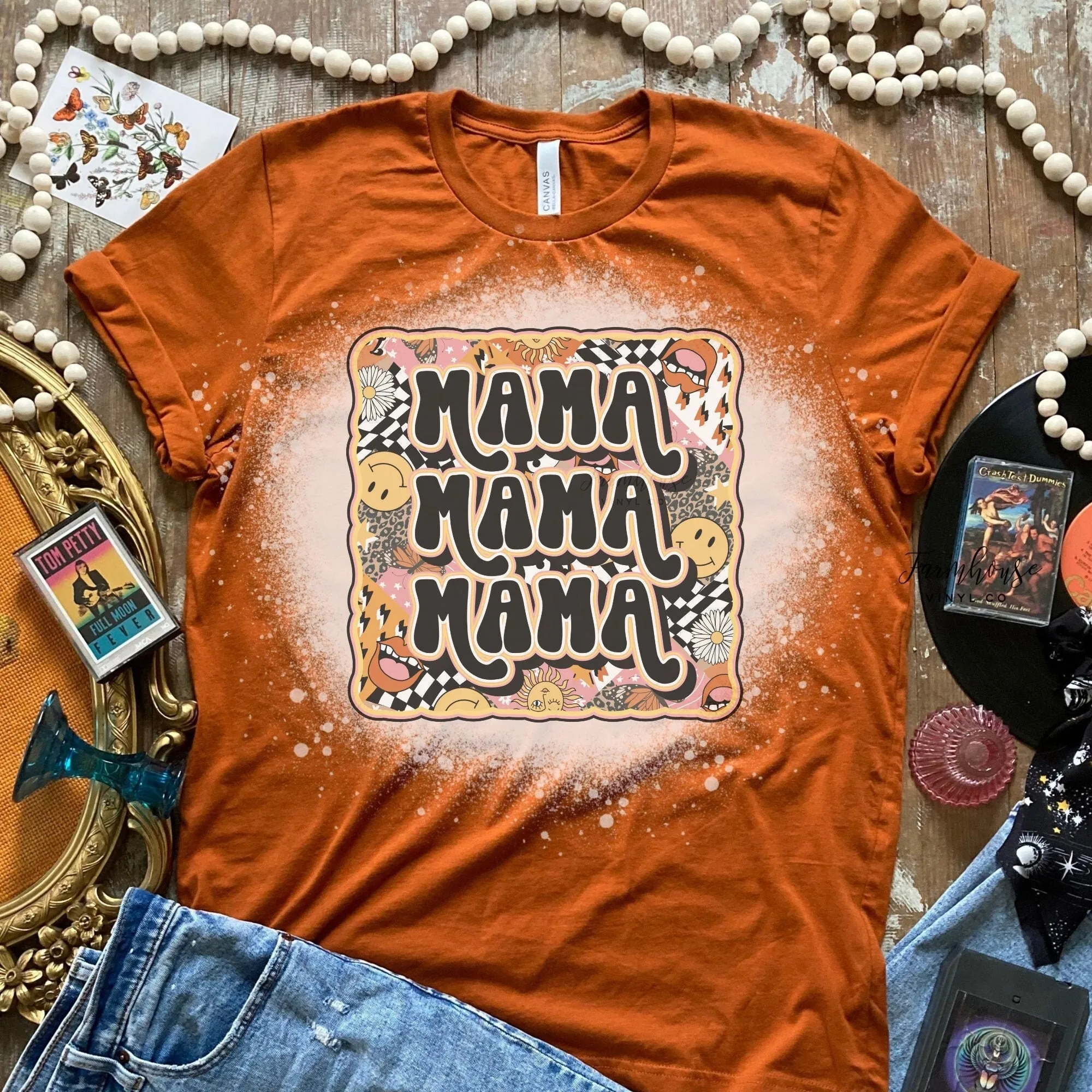 Rocker Mama Stacked Retro Shirt