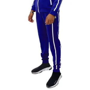 Royal Blue Solid Tape Jogger Pants