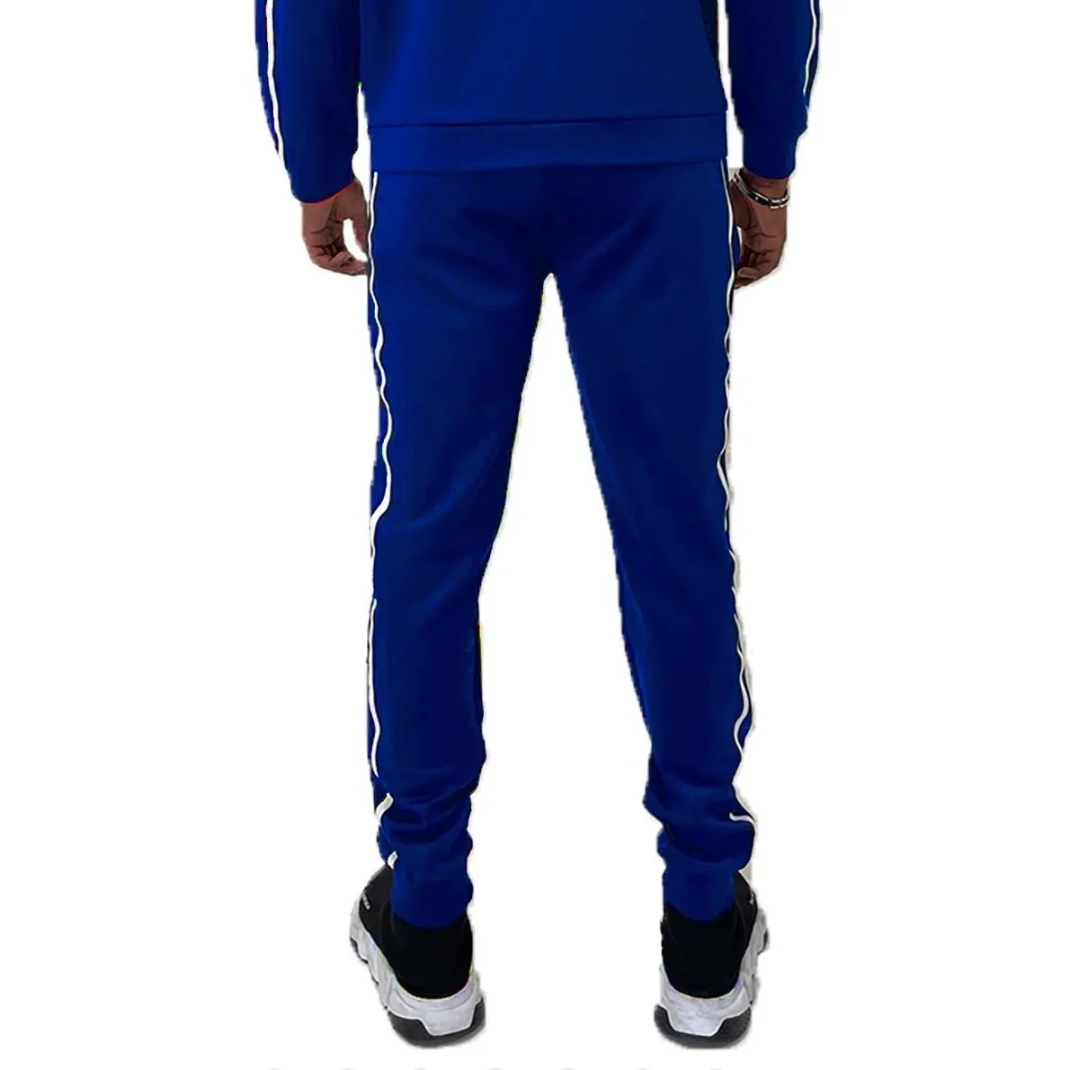 Royal Blue Solid Tape Jogger Pants