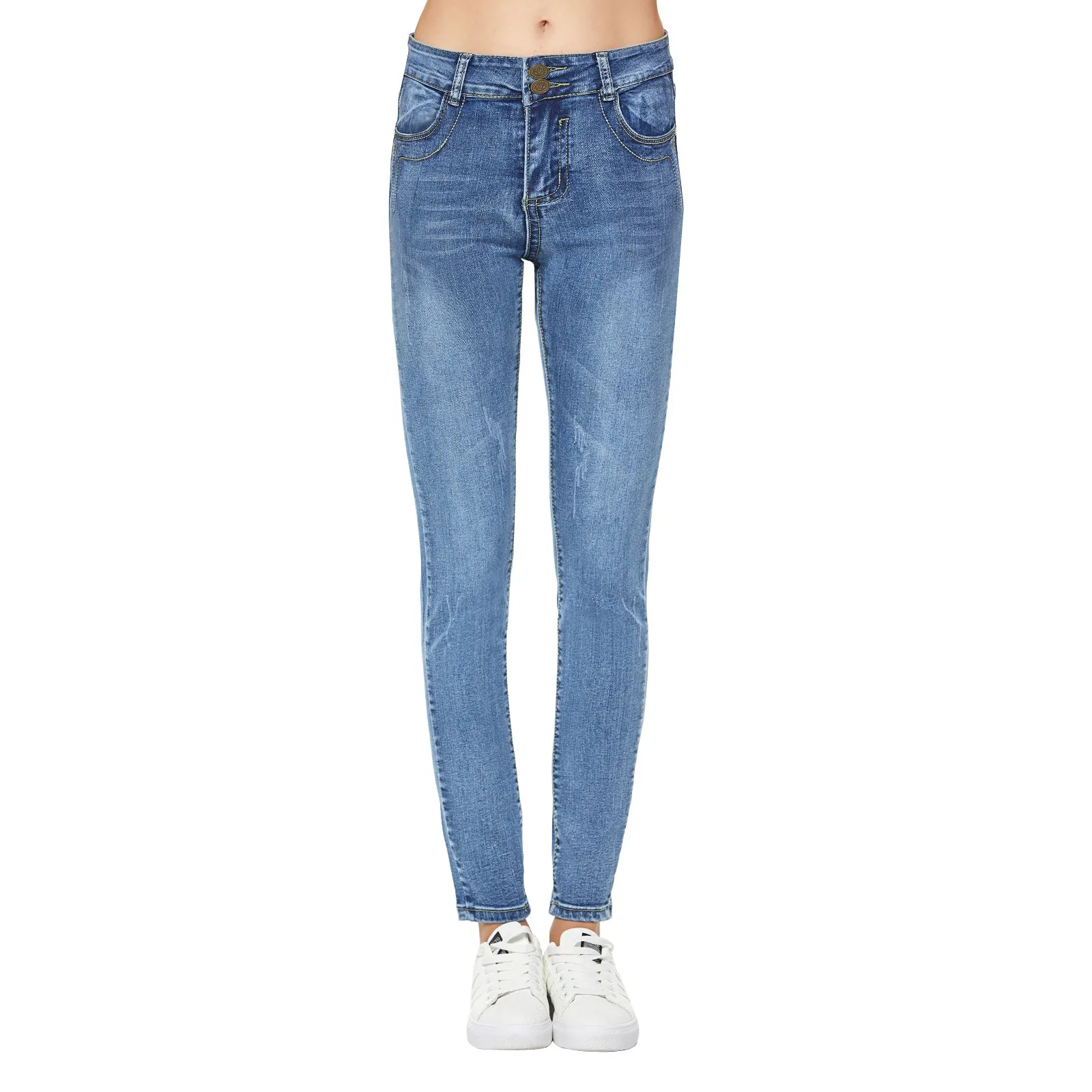 Skinny Stretch Distressed Jeans